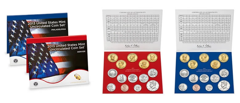 2013 P & D US Mint Set United States Original Government Packaging Box Cello