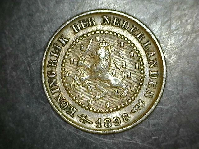 1898 Netherlands 1/2 Cent XF