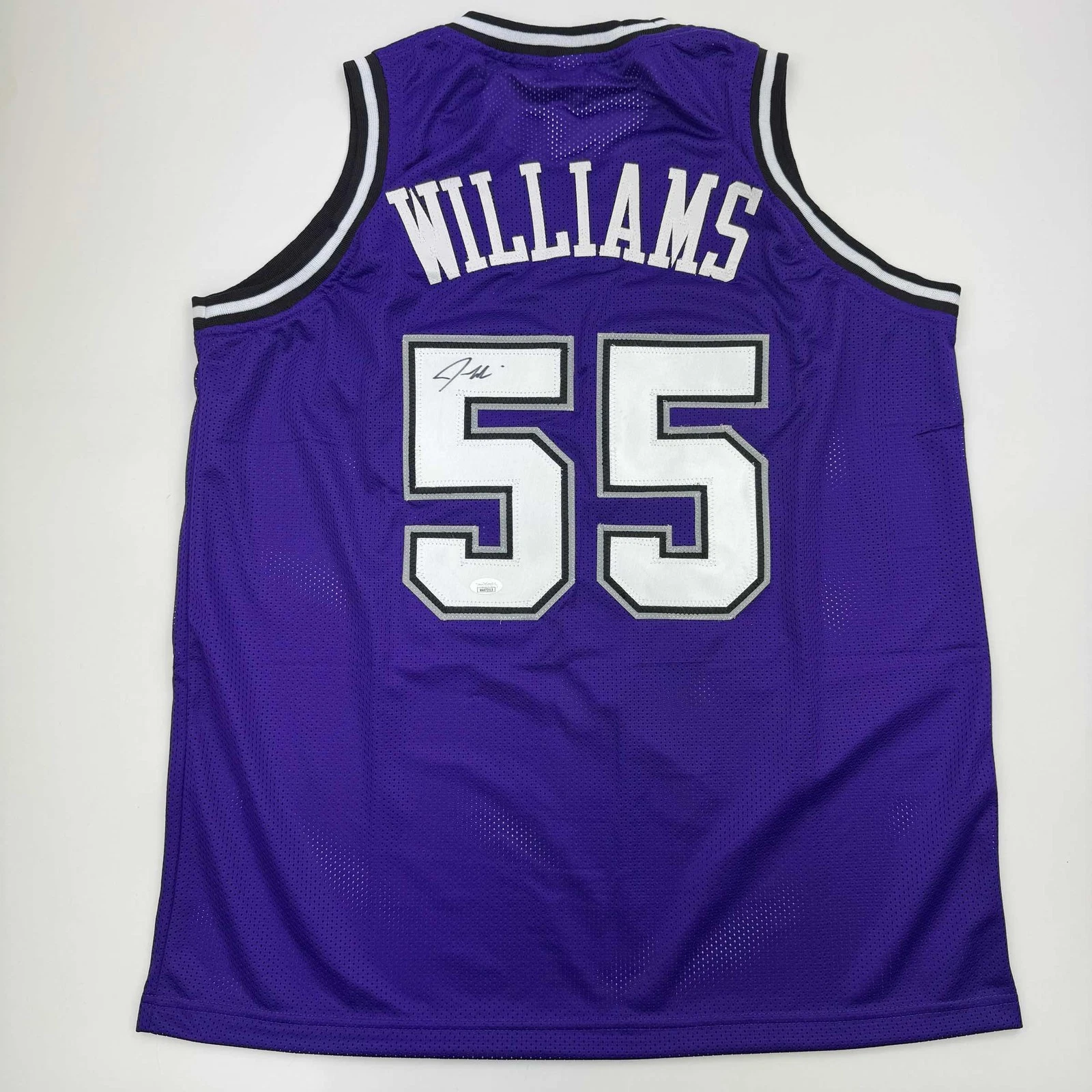 Autographed/Signed JASON WILLIAMS Sacramento Purple Jersey PSA/DNA COA Auto