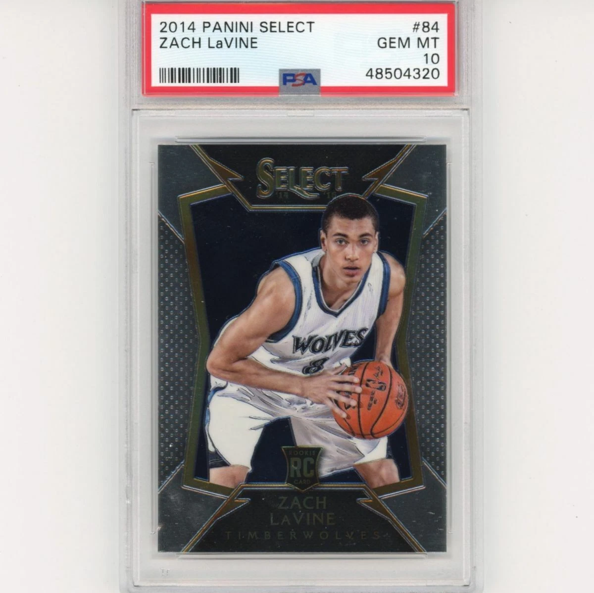 Graded 2014-15 Panini Select ZACH LAVINE #84 Rookie RC Basketball Card PSA 10