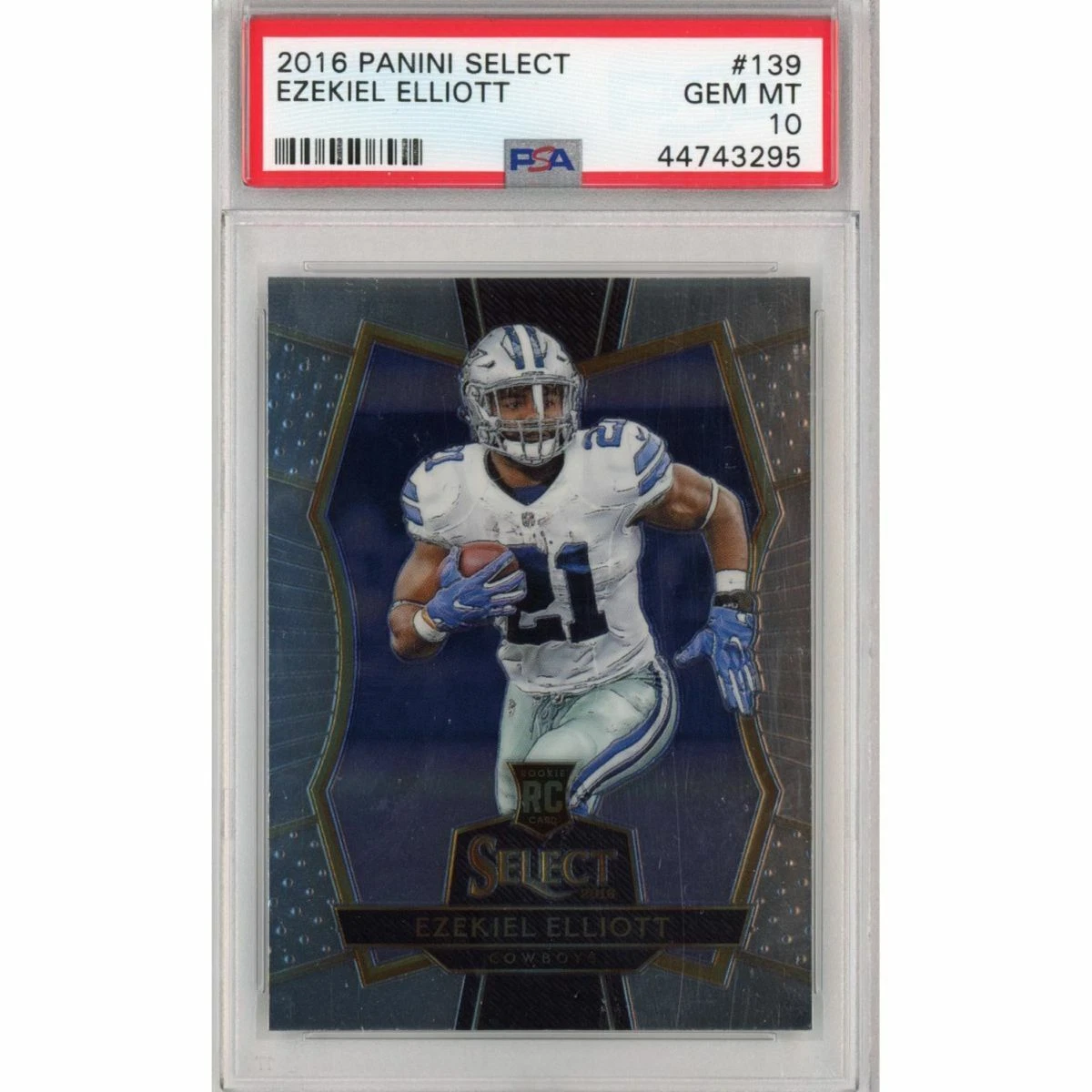 Graded 2016 Panini Select EZEKIEL ELLIOTT #139 Rookie RC Football Card PSA 10