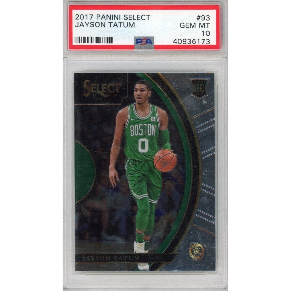 Graded 2017-18 Panini Select JAYSON TATUM #93 Rookie RC Card PSA 10