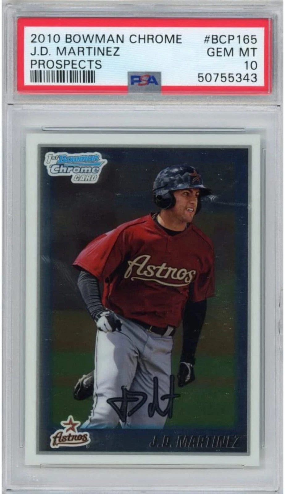 Graded 2010 Bowman Chrome Prospects JD J.D. MARTINEZ #BCP165 Rookie Card PSA 10