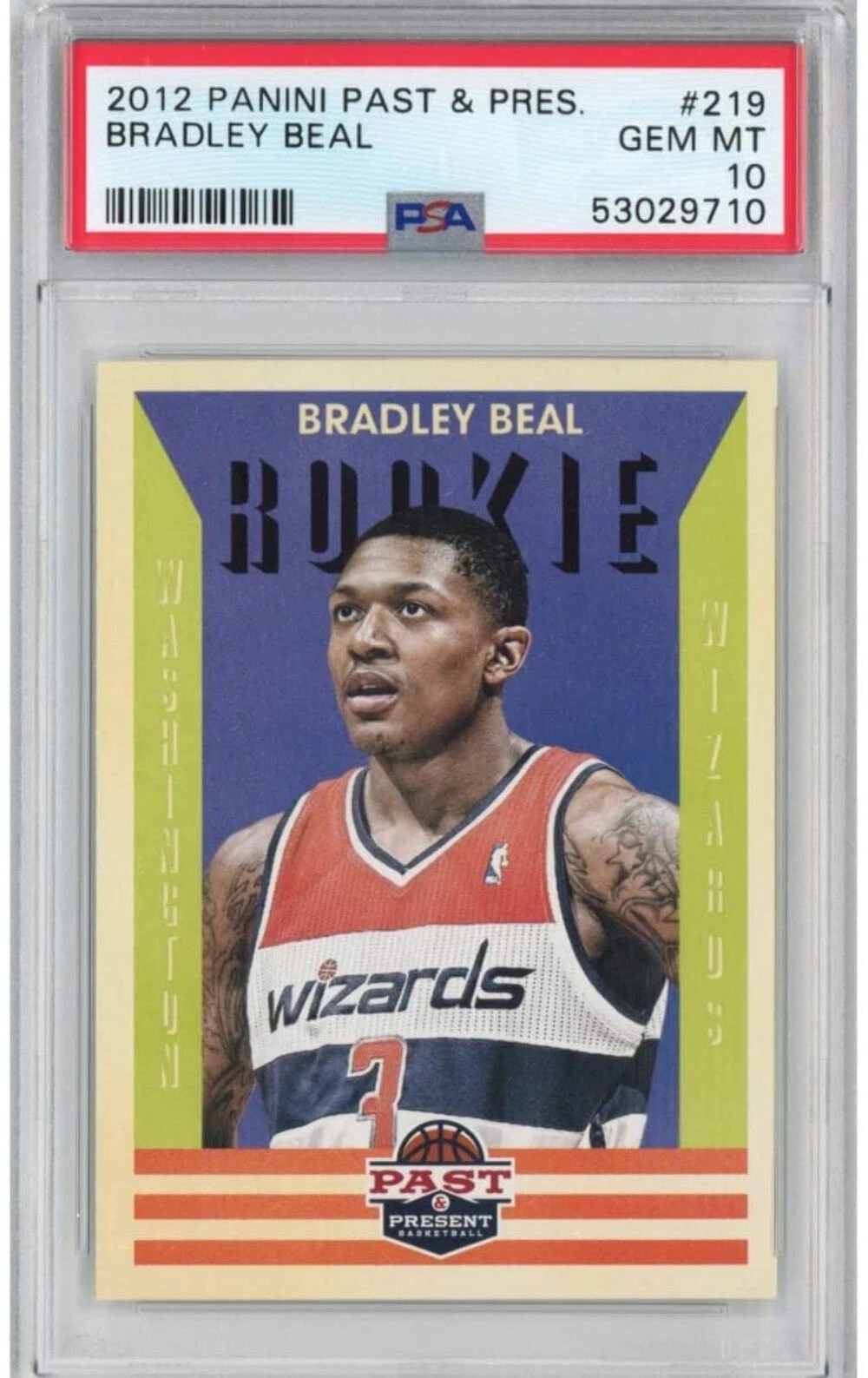 Graded 2012-13 Panini Past & Present BRADLEY BEAL #219 Rookie Card PSA 10 Mint