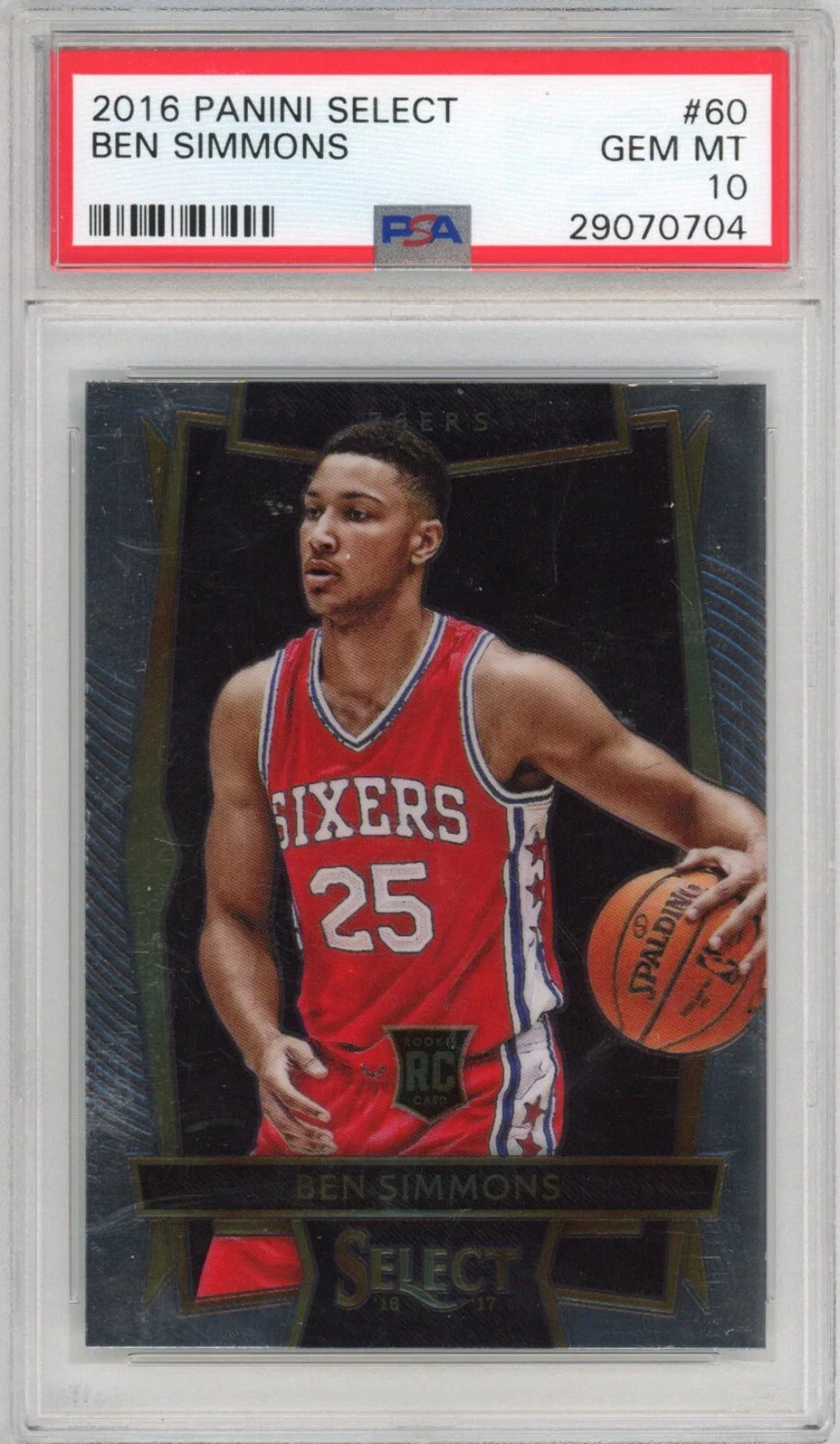 Graded 2016-17 Panini Select Ben Simmons #60 Rookie RC Card PSA 10 Gem Mint