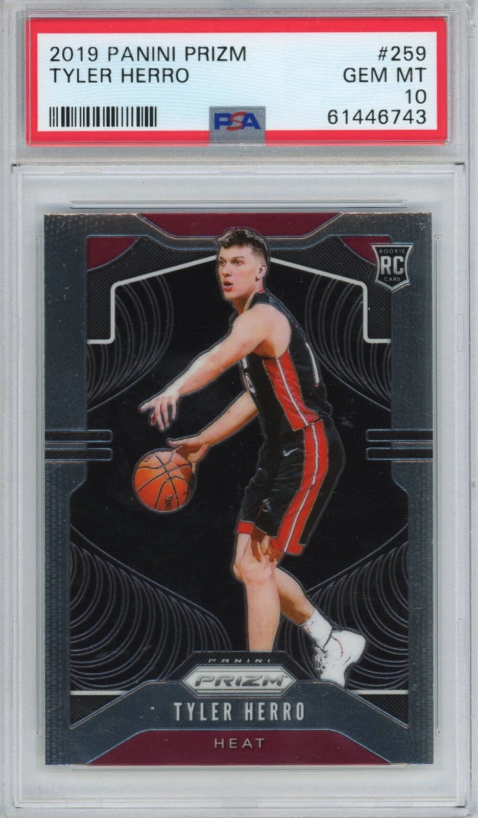 Graded 2019-20 Panini Prizm Tyler Herro #259 Rookie RC Basketball Card PSA 10