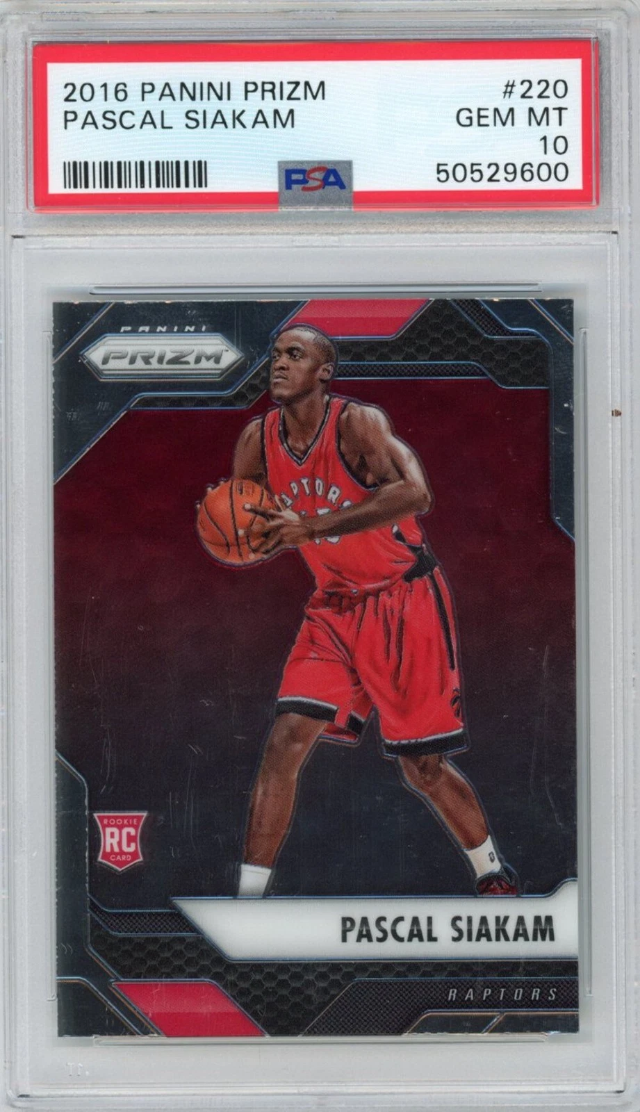 Graded 2016-17 Panini Prizm Pascal Siakam #220 Rookie RC Basketball Card PSA 10