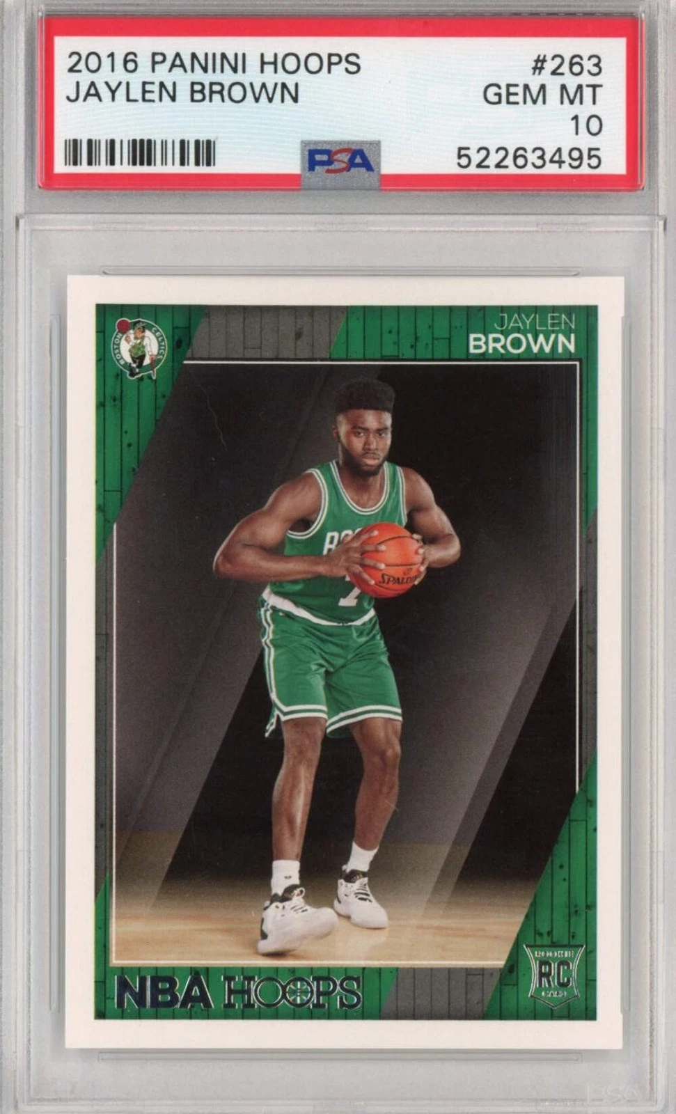 Graded 2016-17 Panini Hoops Jaylen Brown #263 Rookie RC Basketball Card PSA 10