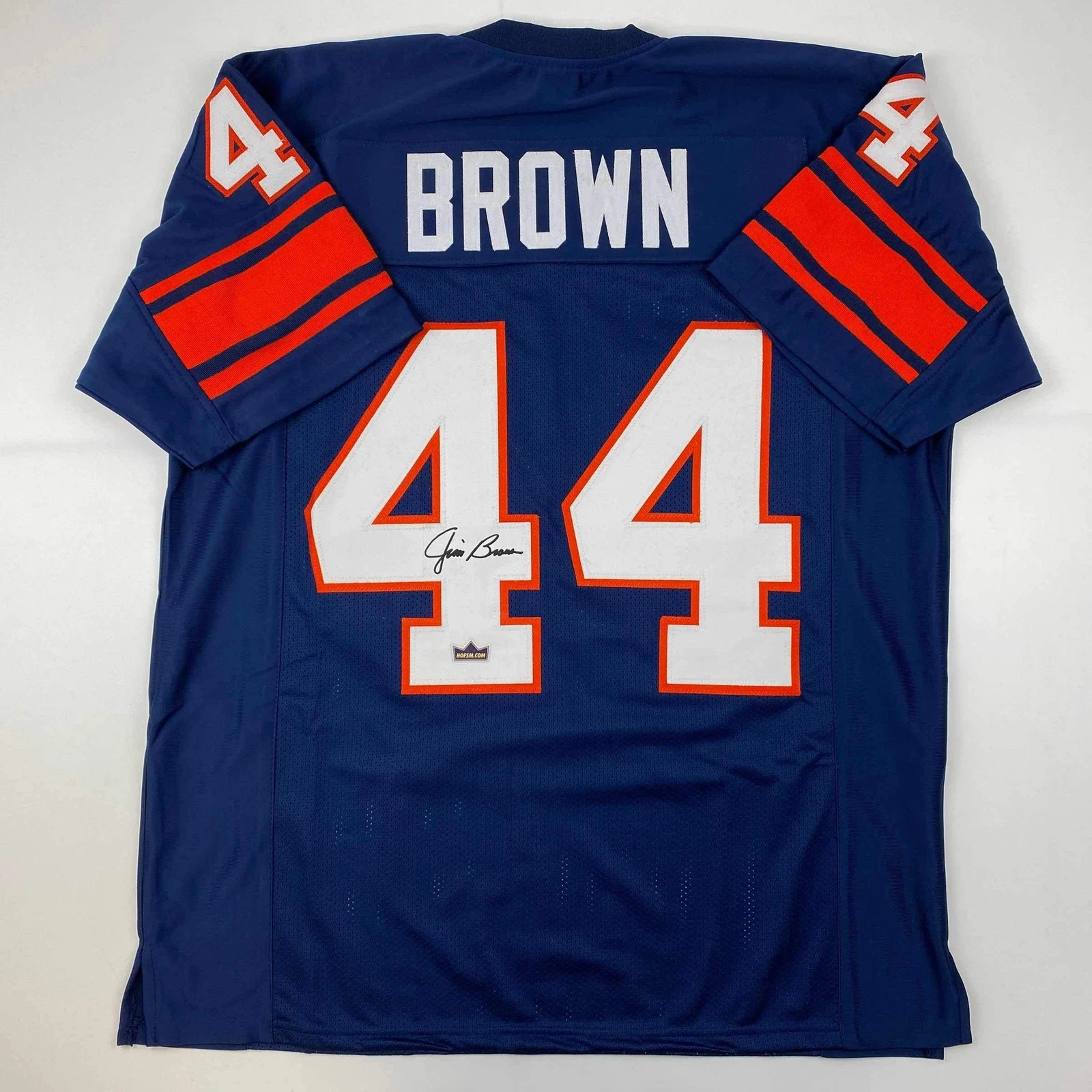 Facsimile Autographed Jim Brown Syracuse Blue Reprint Laser Jersey Size Men's XL