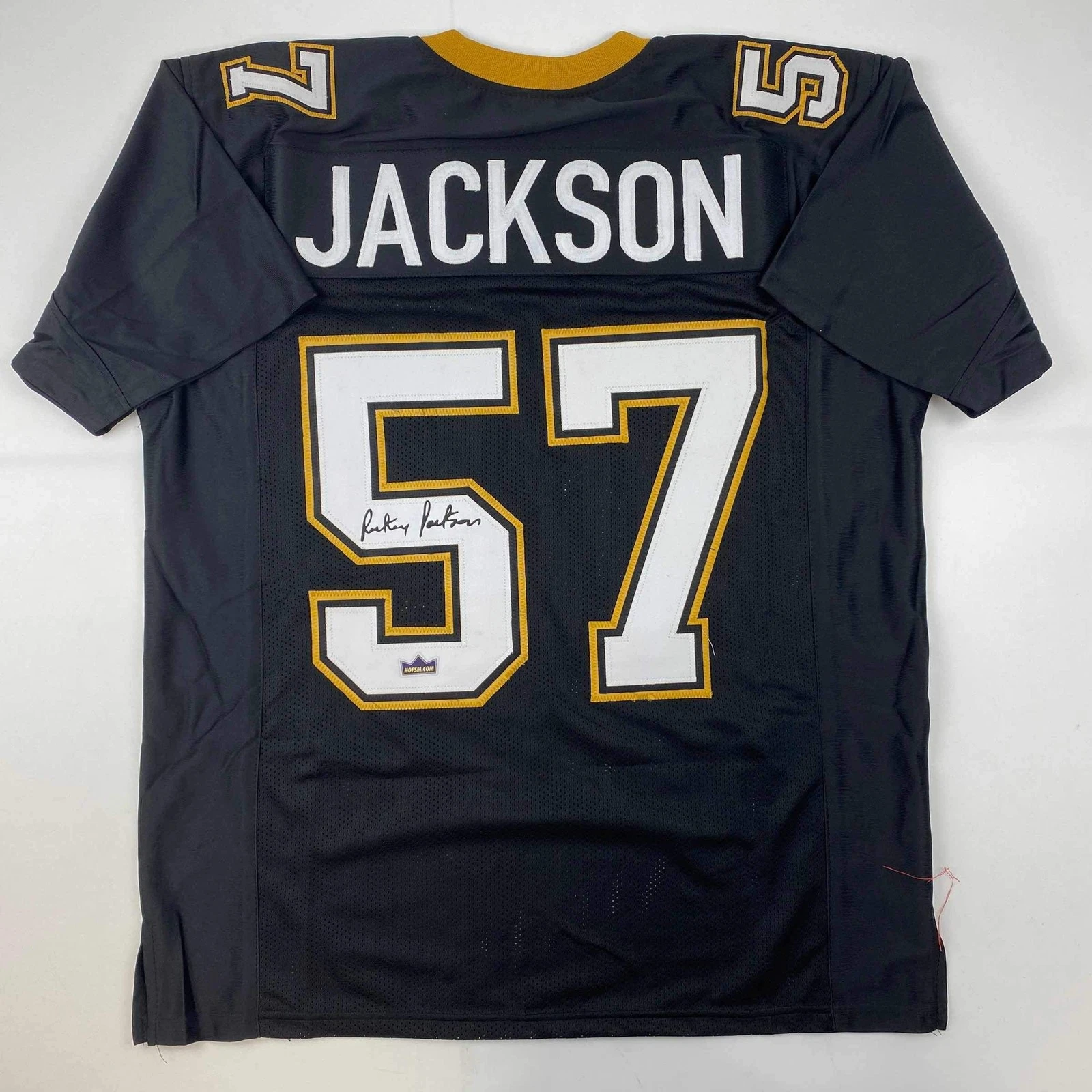 Facsimile Autographed Rickey Jackson New Orleans Black Reprint Jersey Men's XL