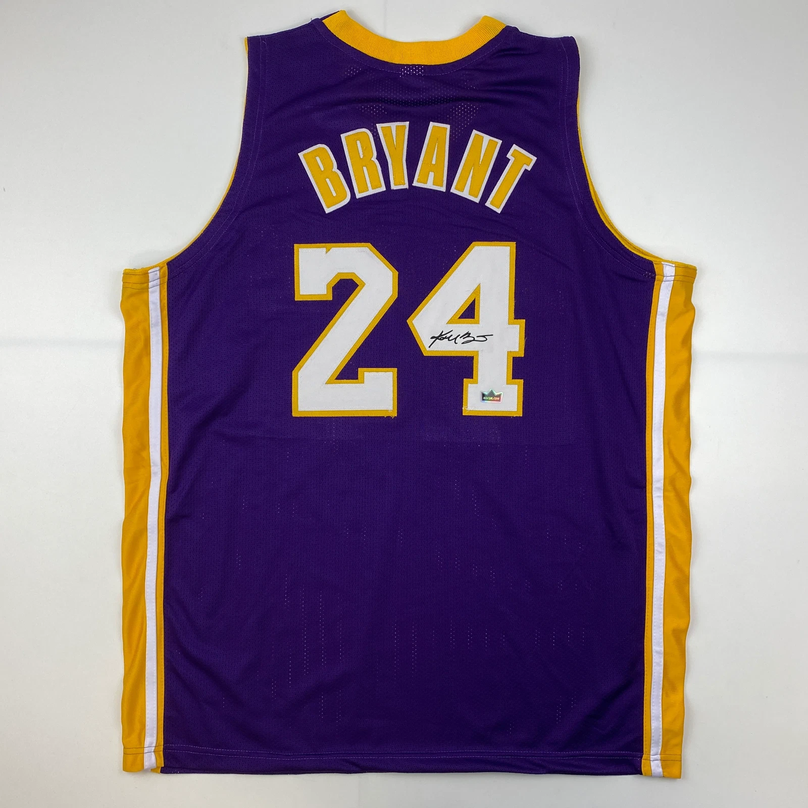 Facsimile Autographed Kobe Bryant #24 Los Angeles LA Purple Jersey Size Men's XL