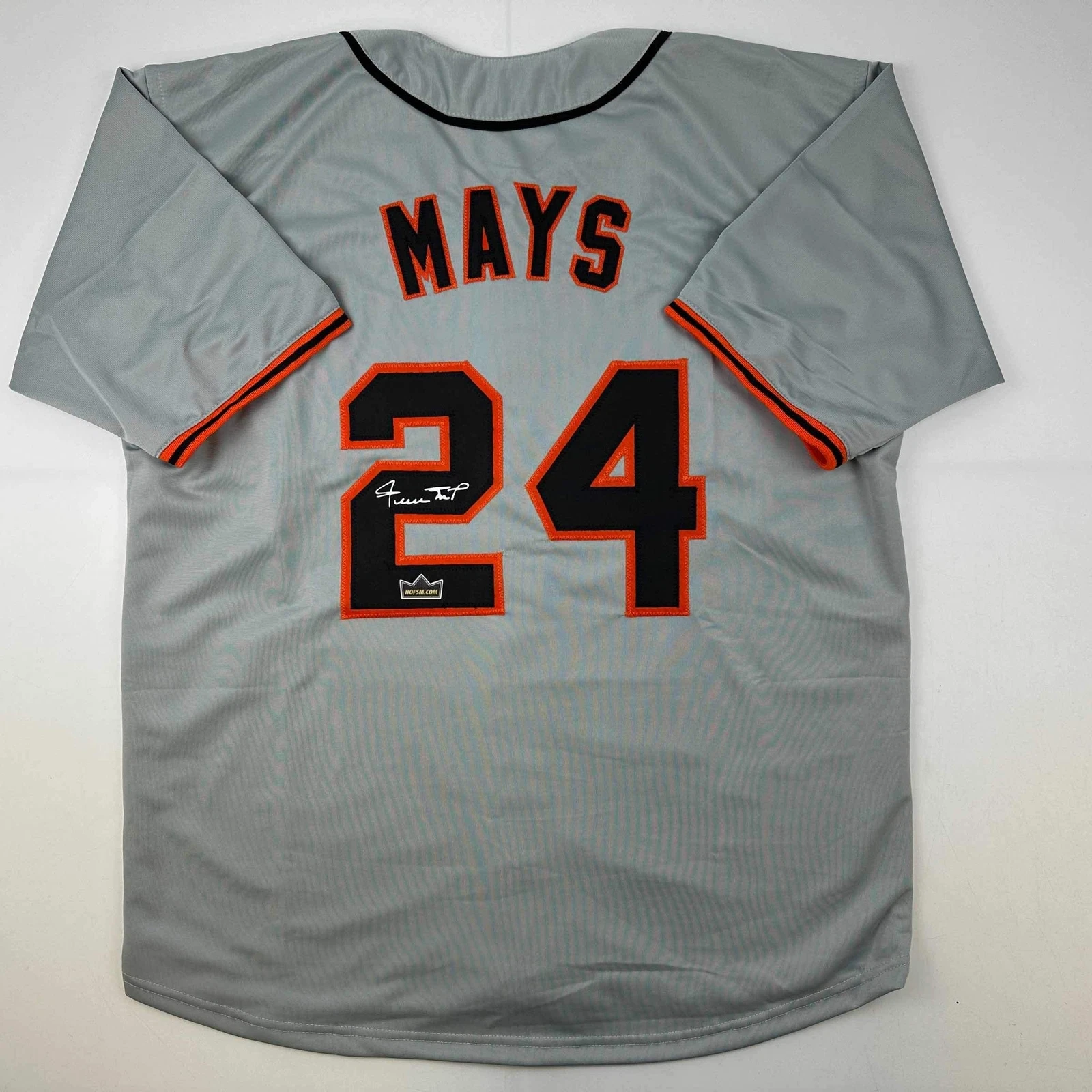 Facsimile Autographed Willie Mays San Francisco Grey Reprint Auto Jersey Mens XL