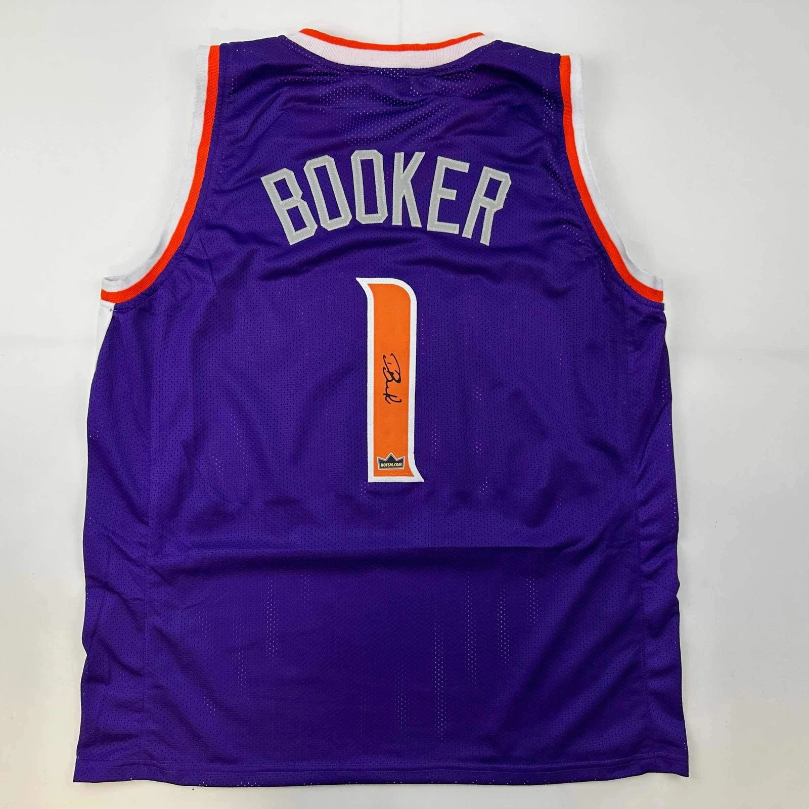 Facsimile Autographed Devin Booker Phoenix Purple Reprint Auto Jersey Men's XL