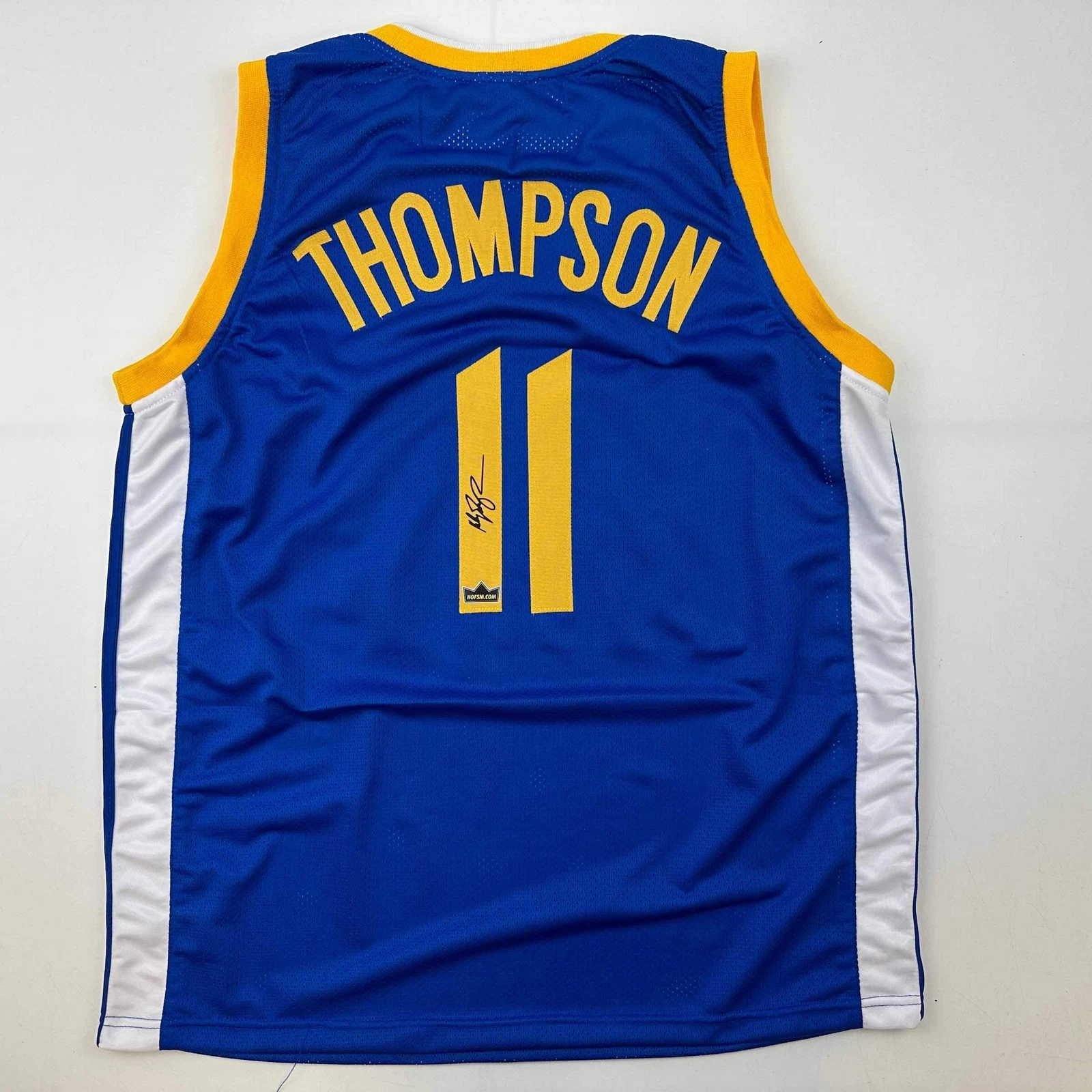 Facsimile Autographed Klay Thompson Golden State Blue Reprint Auto Jersey XL