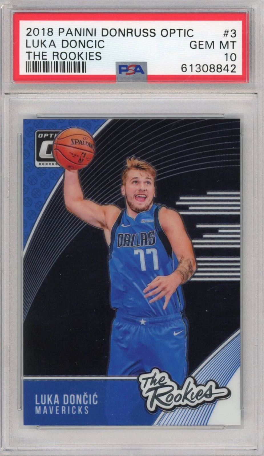 Graded 2018-19 Panini Donruss Optic Luka Doncic #3 The Rookies RC Card PSA 10