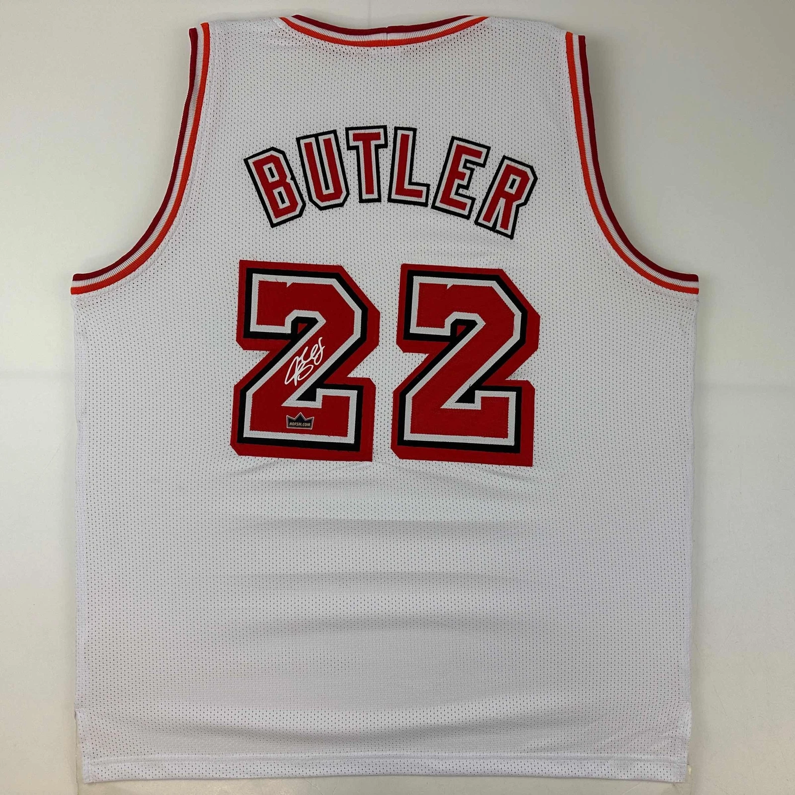 Facsimile Autographed Jimmy Butler Miami White Retro Reprint Jersey Size Mens XL