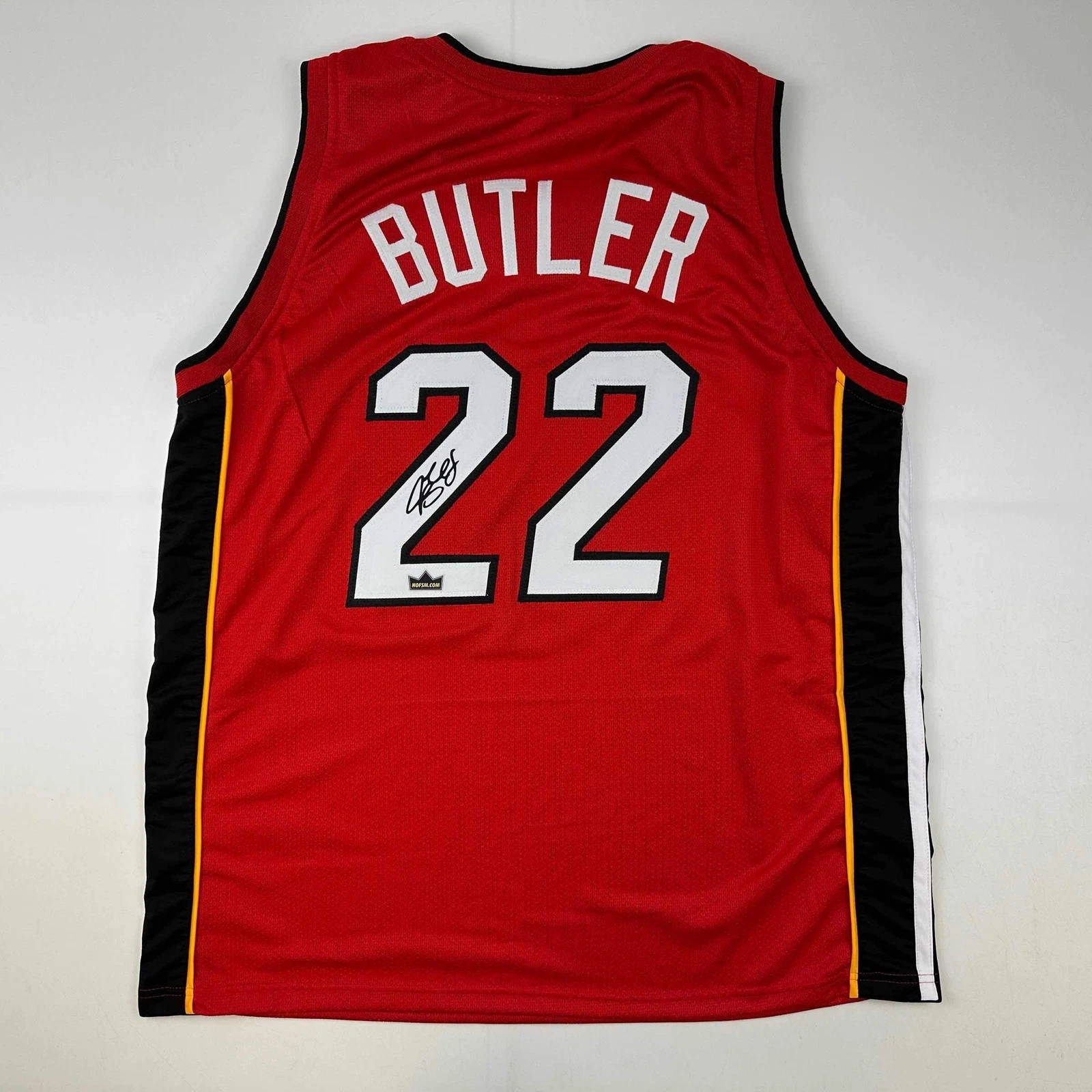 Facsimile Autographed Jimmy Butler Miami Red Reprint Jersey Size Men's XL