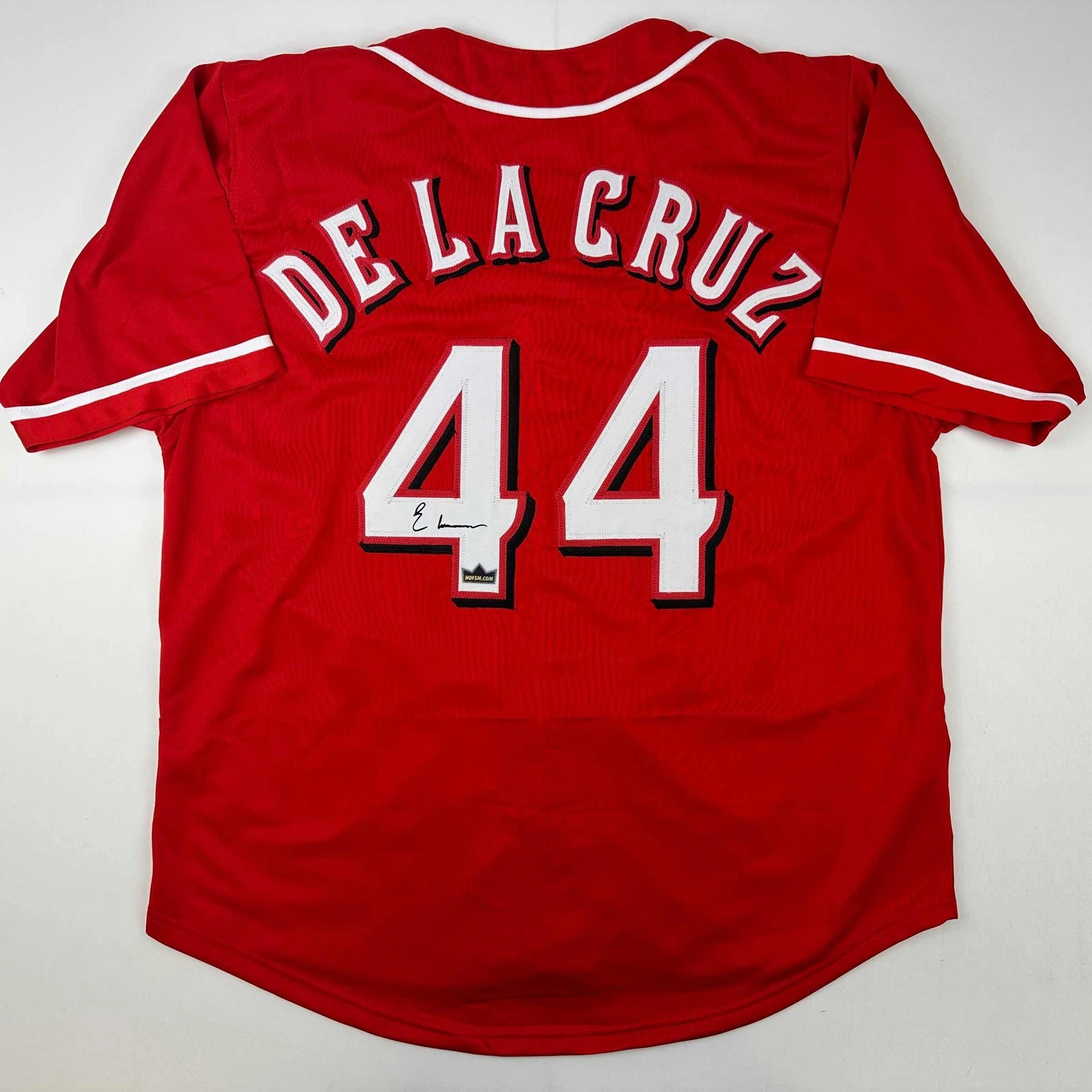 Facsimile Autographed Elly De La Cruz Cincinnati Red Reprint Jersey Size Mens XL
