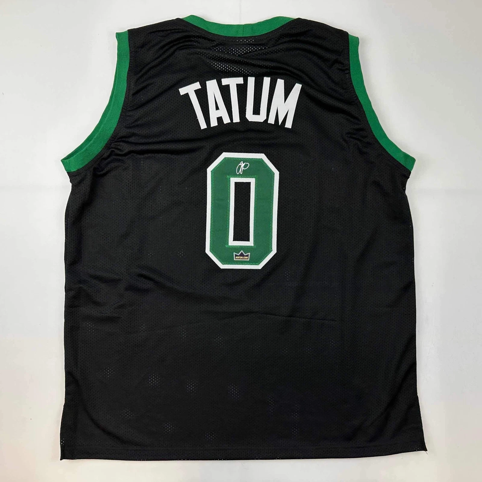 Facsimile Autographed Jayson Tatum Boston Black Reprint Jersey Size Men's XL