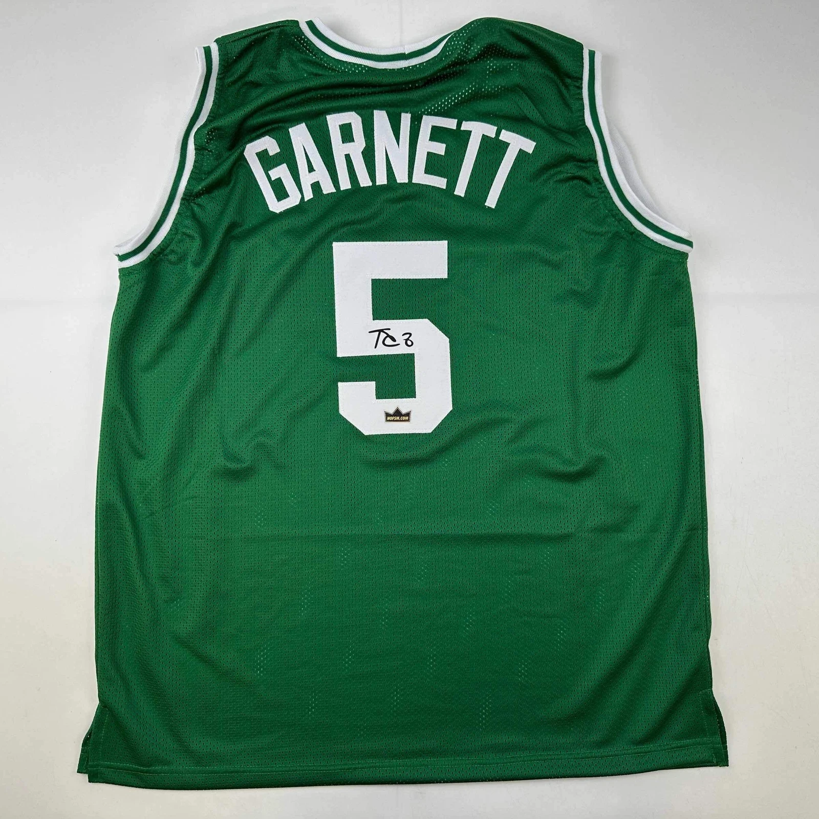 Facsimile Autographed Kevin Garnett Boston Green Reprint Jersey Size Men's XL