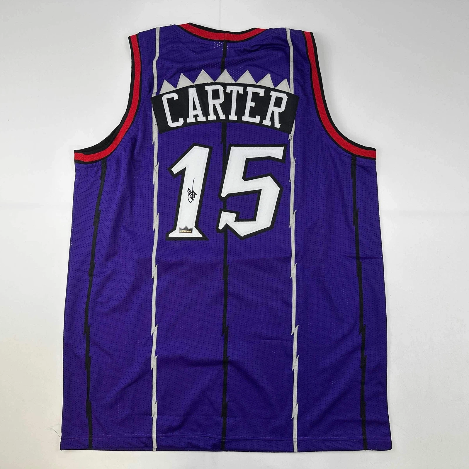 Facsimile Autographed Vince Carter Toronto Purple Reprint Jersey Size Men's XL