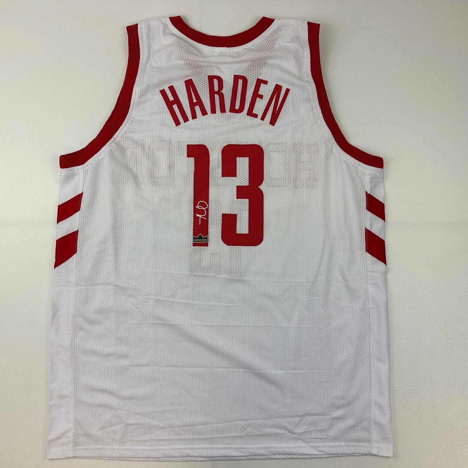 Facsimile Autographed James Harden Houston Red Reprint Jersey Size Men's XL