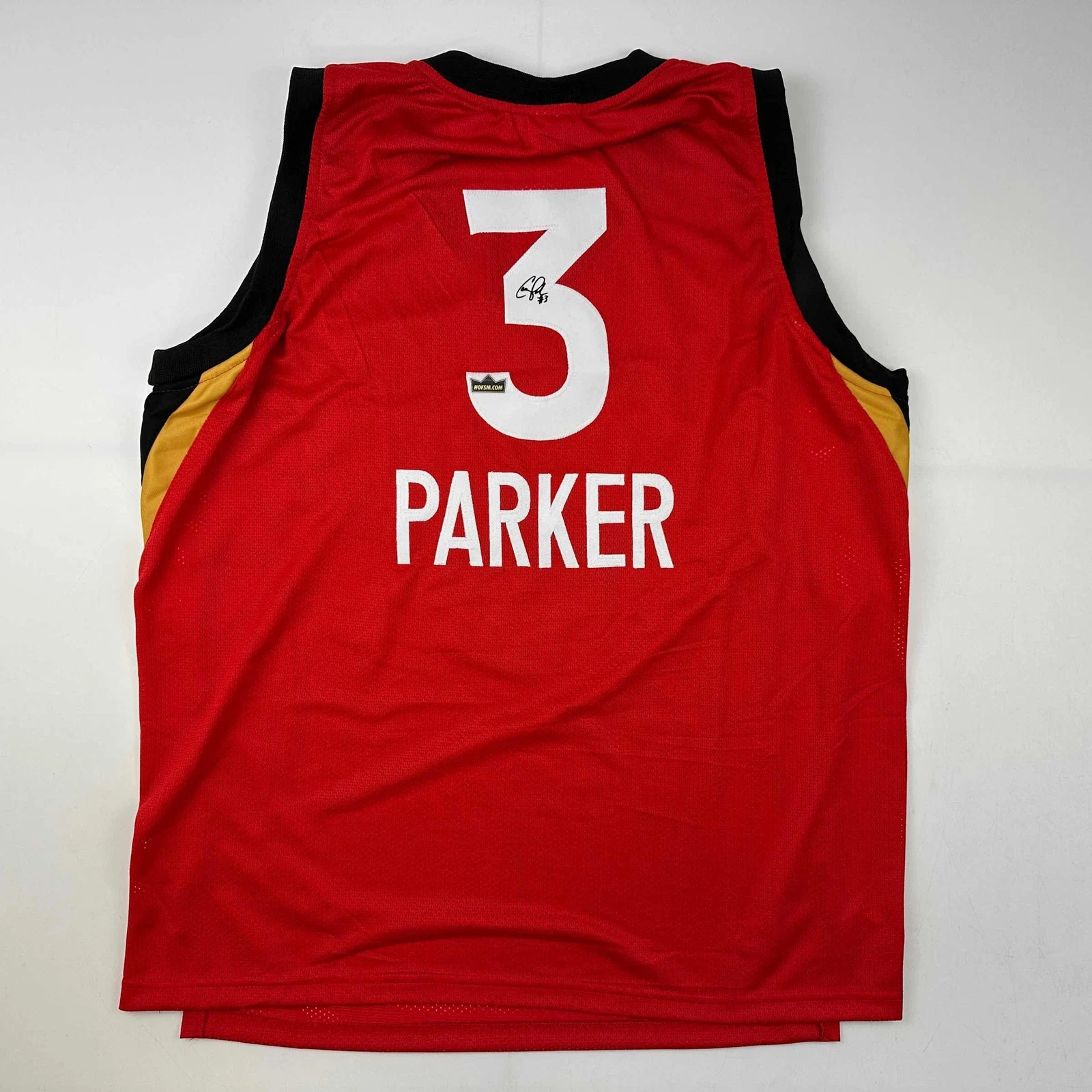 Facsimile Autographed Candace Parker Las Vegas Red Reprint Jersey Size Men's XL