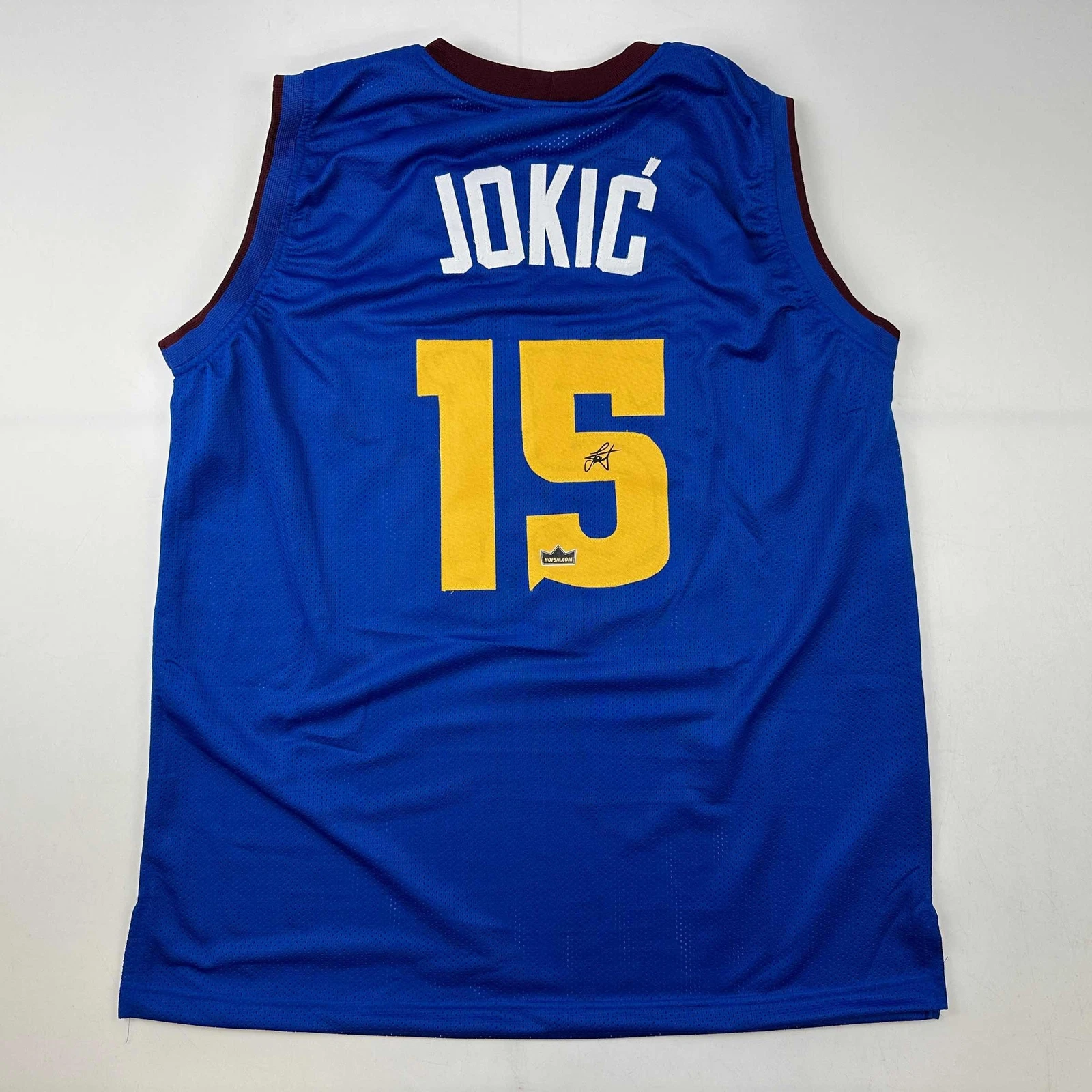 Facsimile Autographed Nikola Jokic Denver Royal Blue Reprint Jersey Size Mens XL