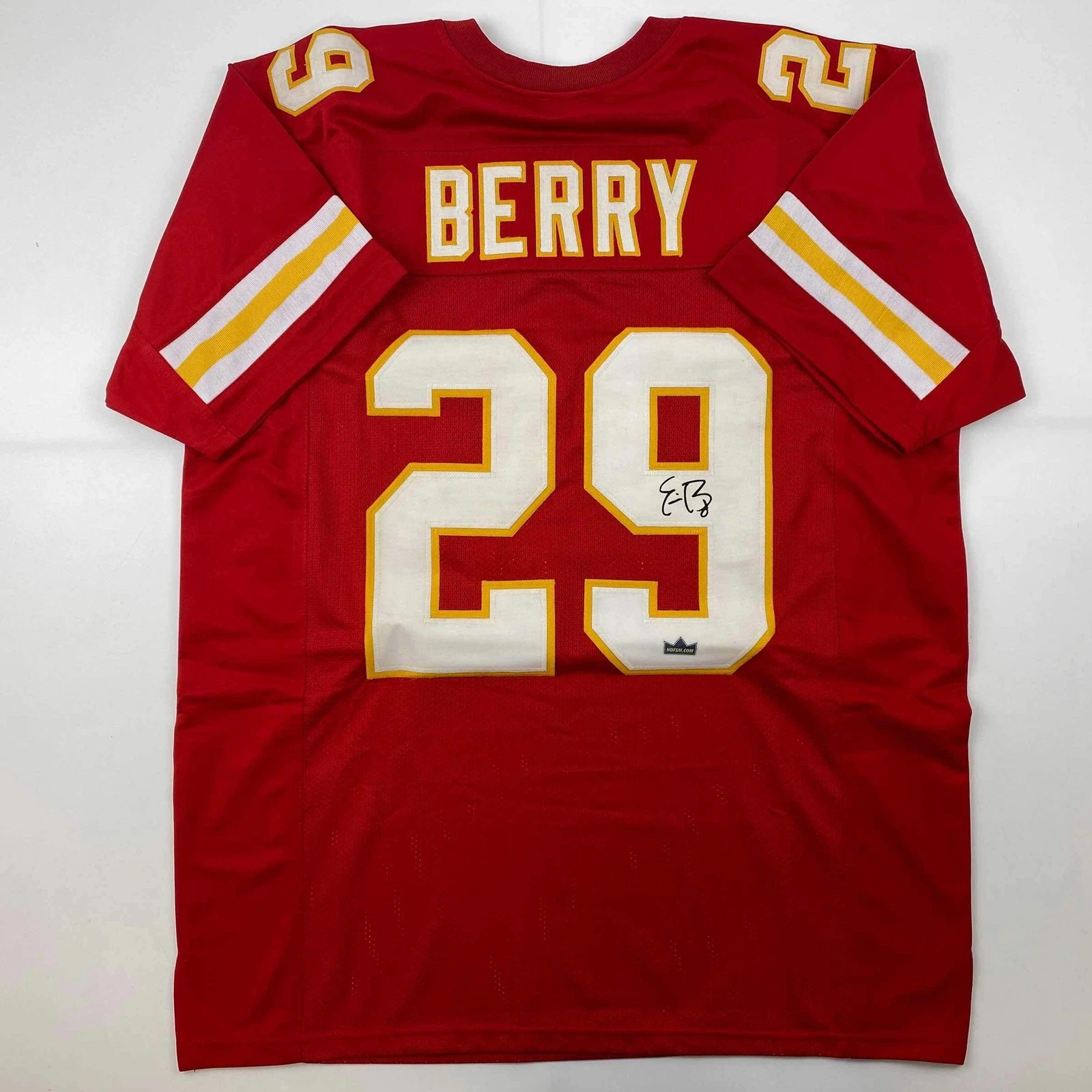 Facsimile Autographed Eric Berry Kansas City Red Reprint Jersey Size Men's XL