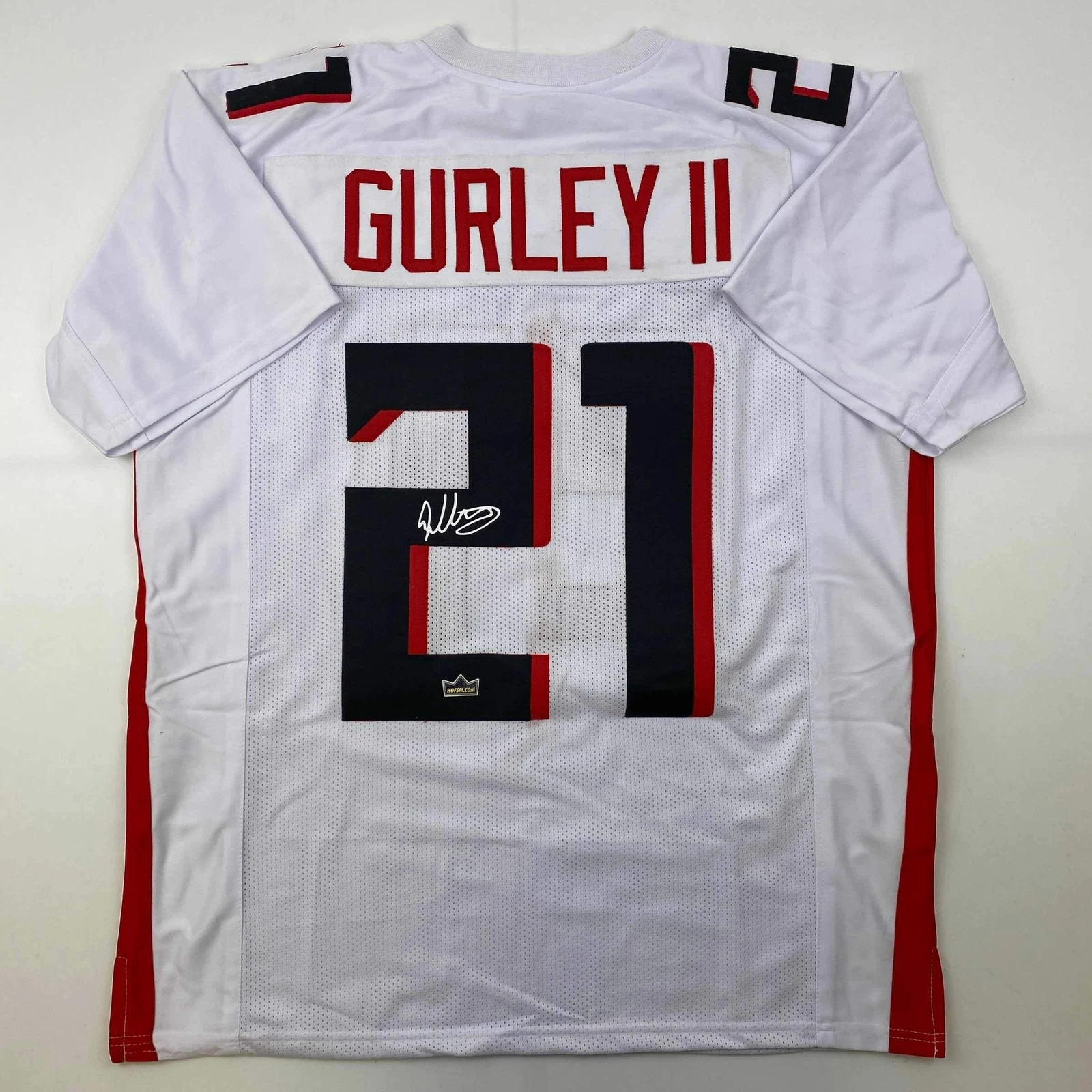 Facsimile Autographed Todd Gurley II Atlanta White Reprint Jersey Size Men's XL