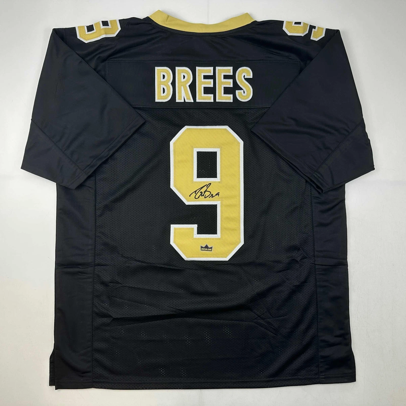 Facsimile Autographed Drew Brees New Orleans Black Reprint Jersey Size Men's XL