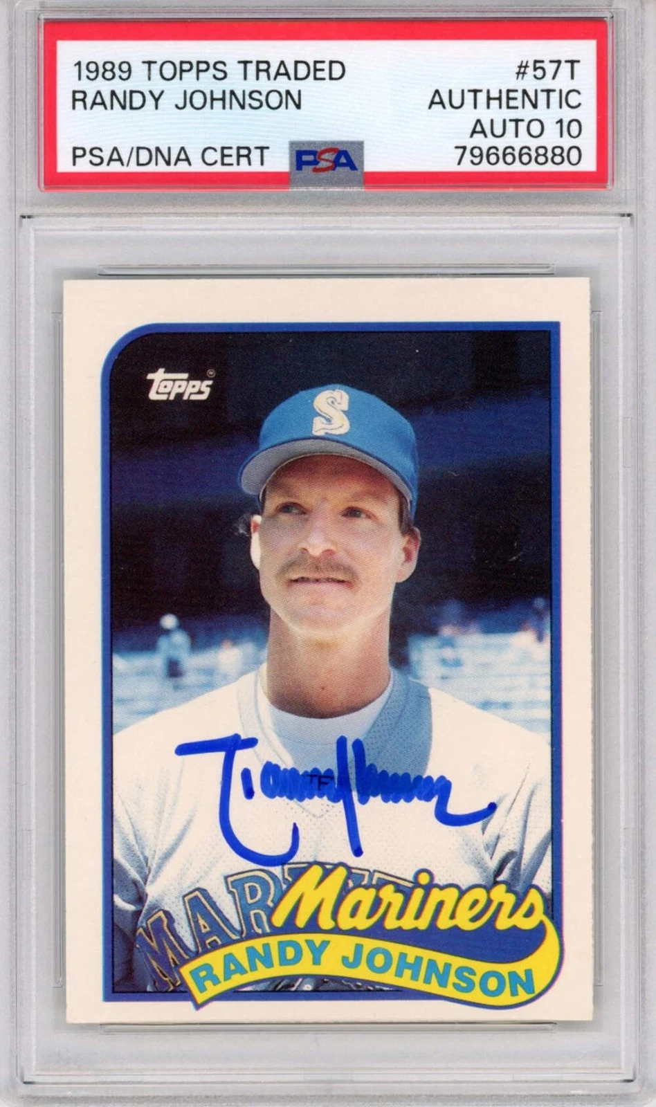 Graded 1989 Topps Traded Randy Johnson #57T Rookie RC Card PSA 10 Auto Gem Mint