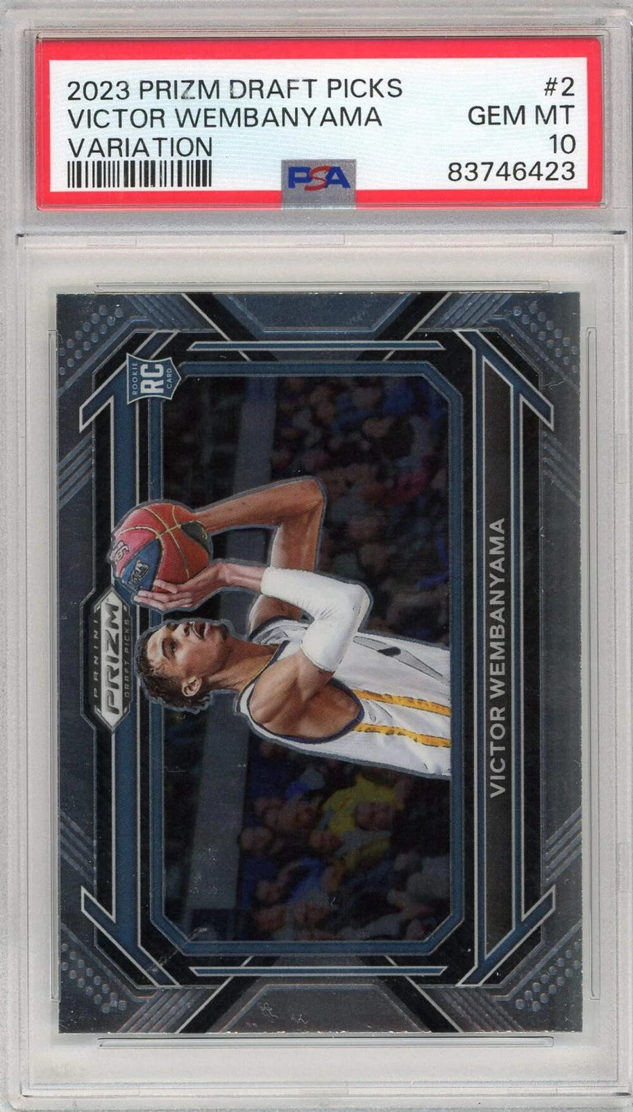Graded 2023 Prizm Draft Picks Victor Wembanyama #2 Variation Card PSA 10