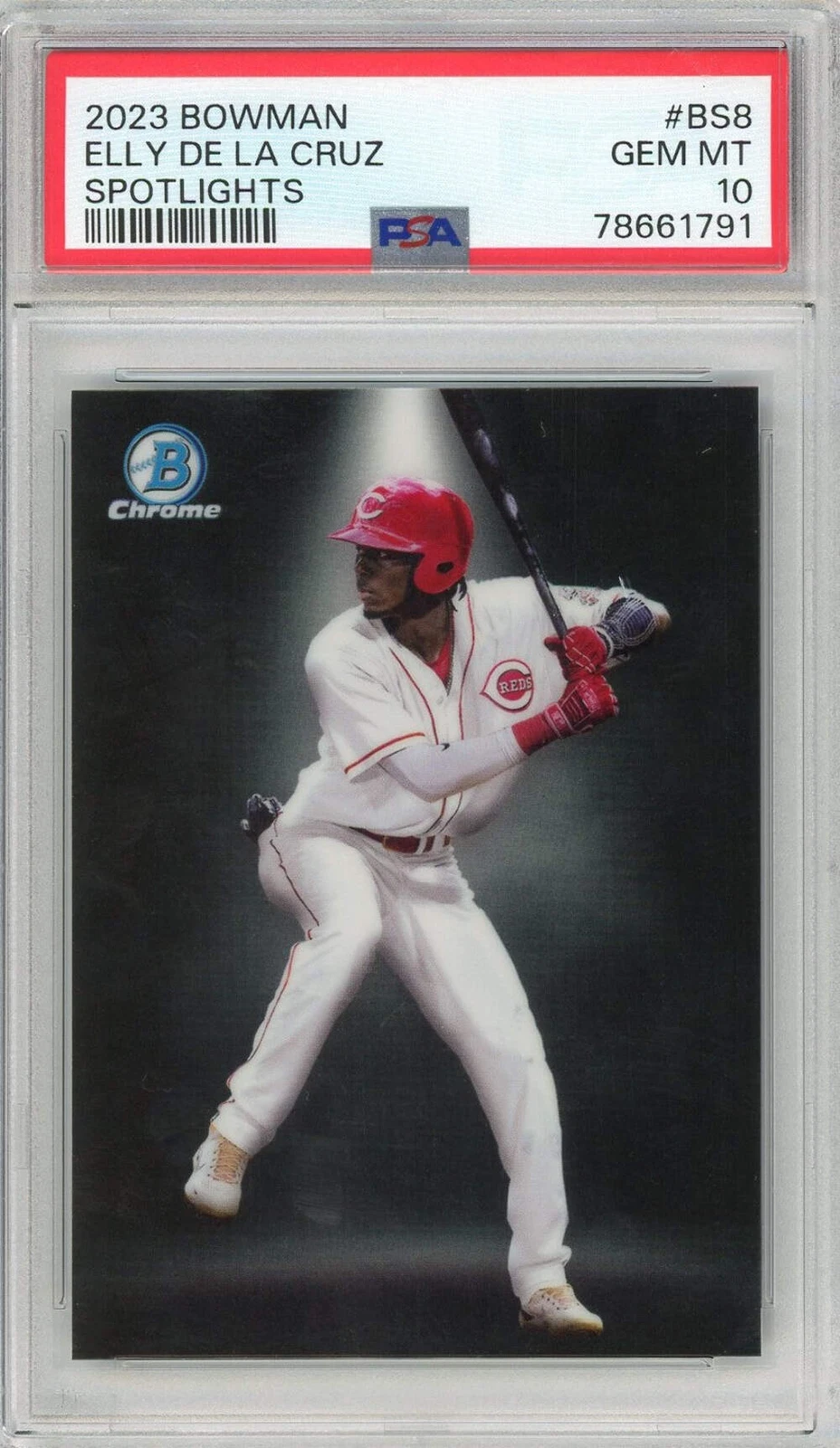 Graded 2023 Bowman Elly De La Cruz #BS8 Spotlights Rookie Baseball Card PSA 10