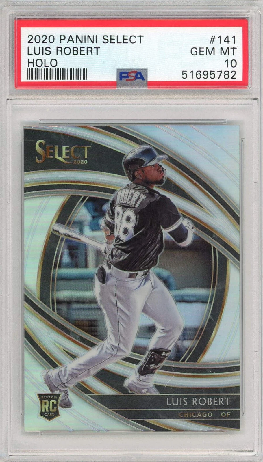 Graded 2020 Panini Select Luis Robert #141 Holo Rookie RC Baseball Card PSA 10