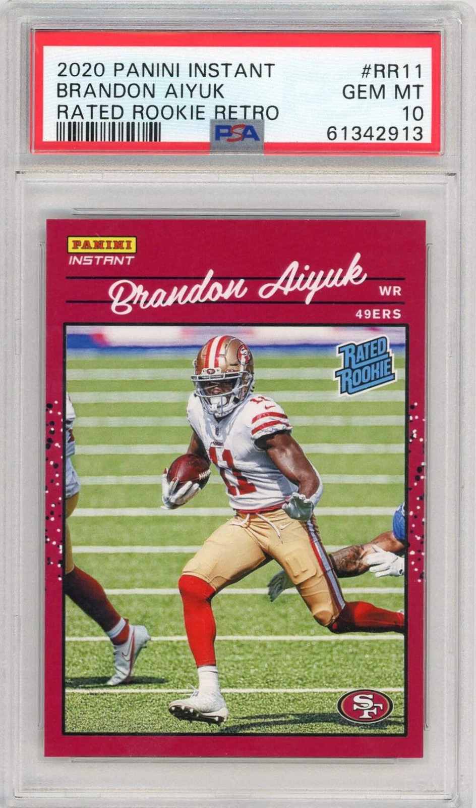 Graded 2020 Instant Brandon Aiyuk #RR11 Rated Rookie Retro Football Card PSA 10
