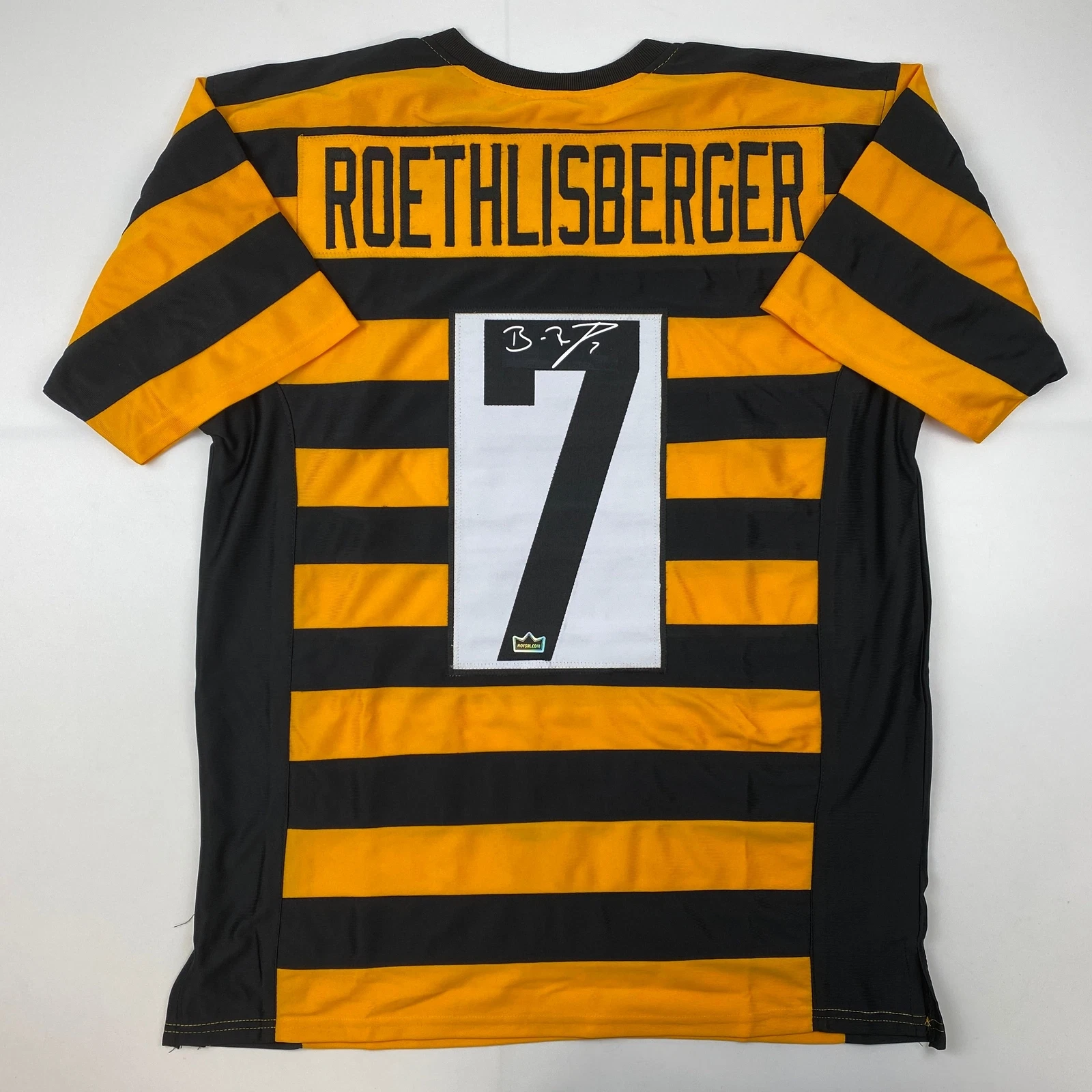 Facsimile Autographed Ben Roethlisberger Pittsburgh Bumble Bee Jersey Men's XL