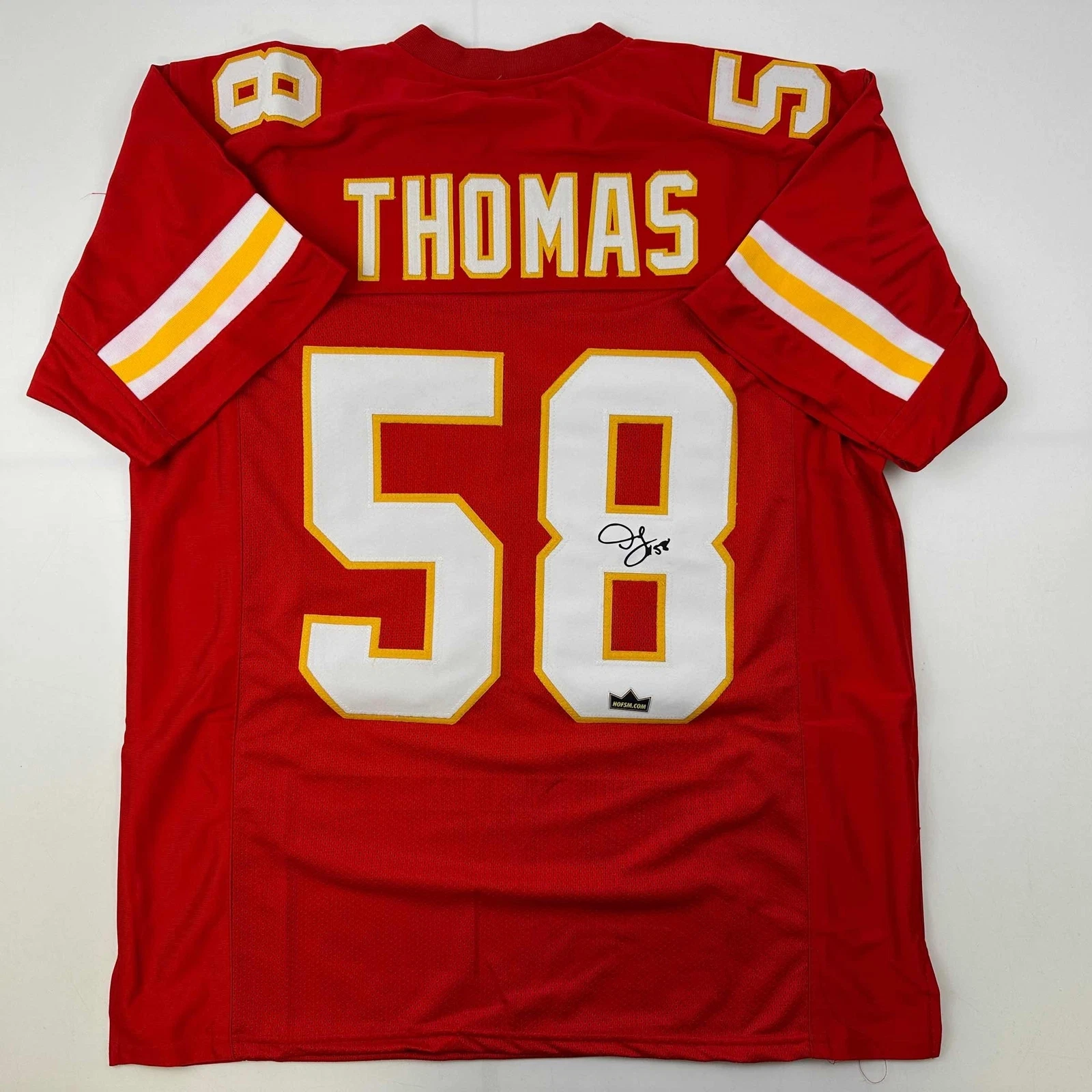 Facsimile Autographed Derrick Thomas Kansas City Red Reprint Jersey Size Mens XL