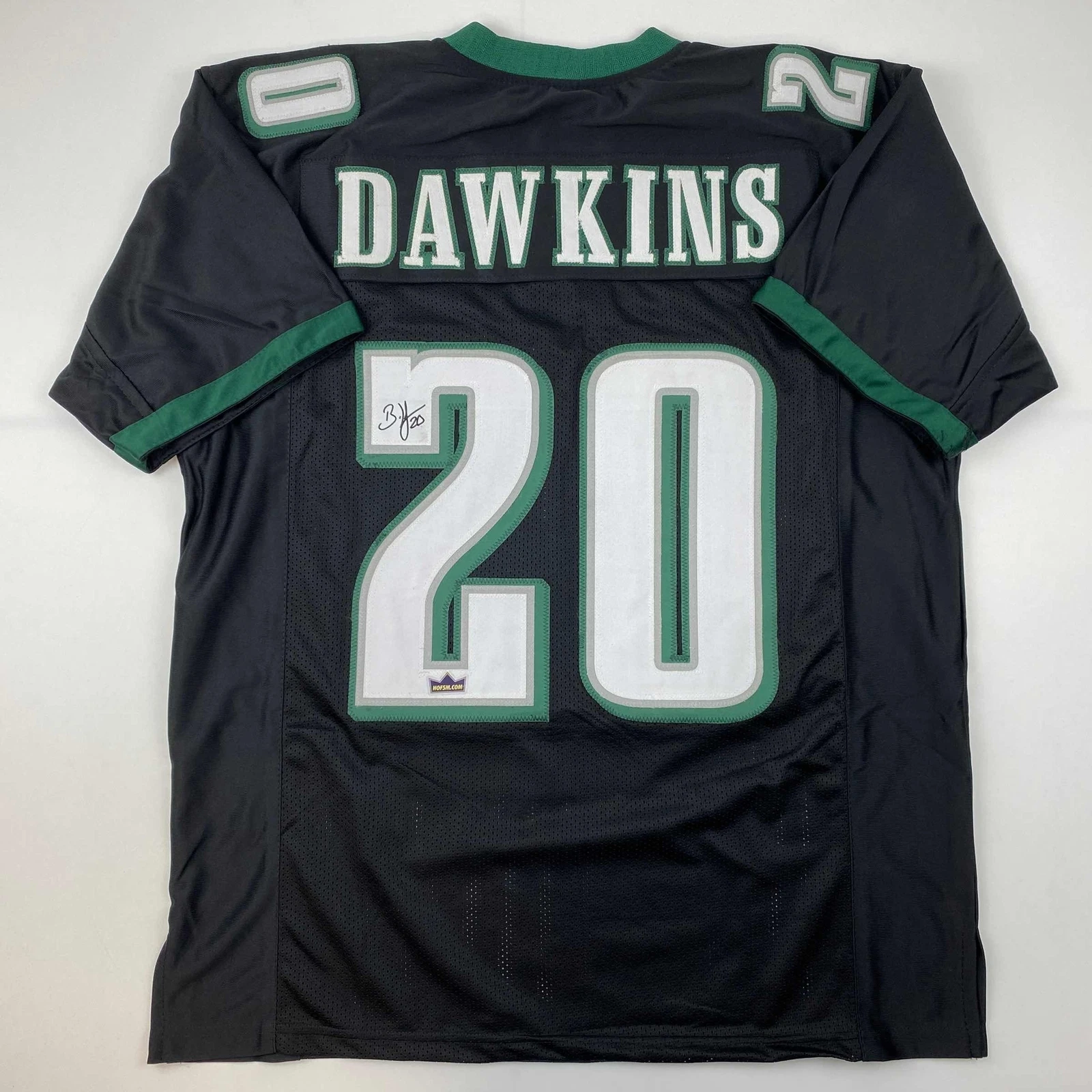 Facsimile Autographed Brian Dawkins Philadelphia Black Reprint Jersey Men's XL