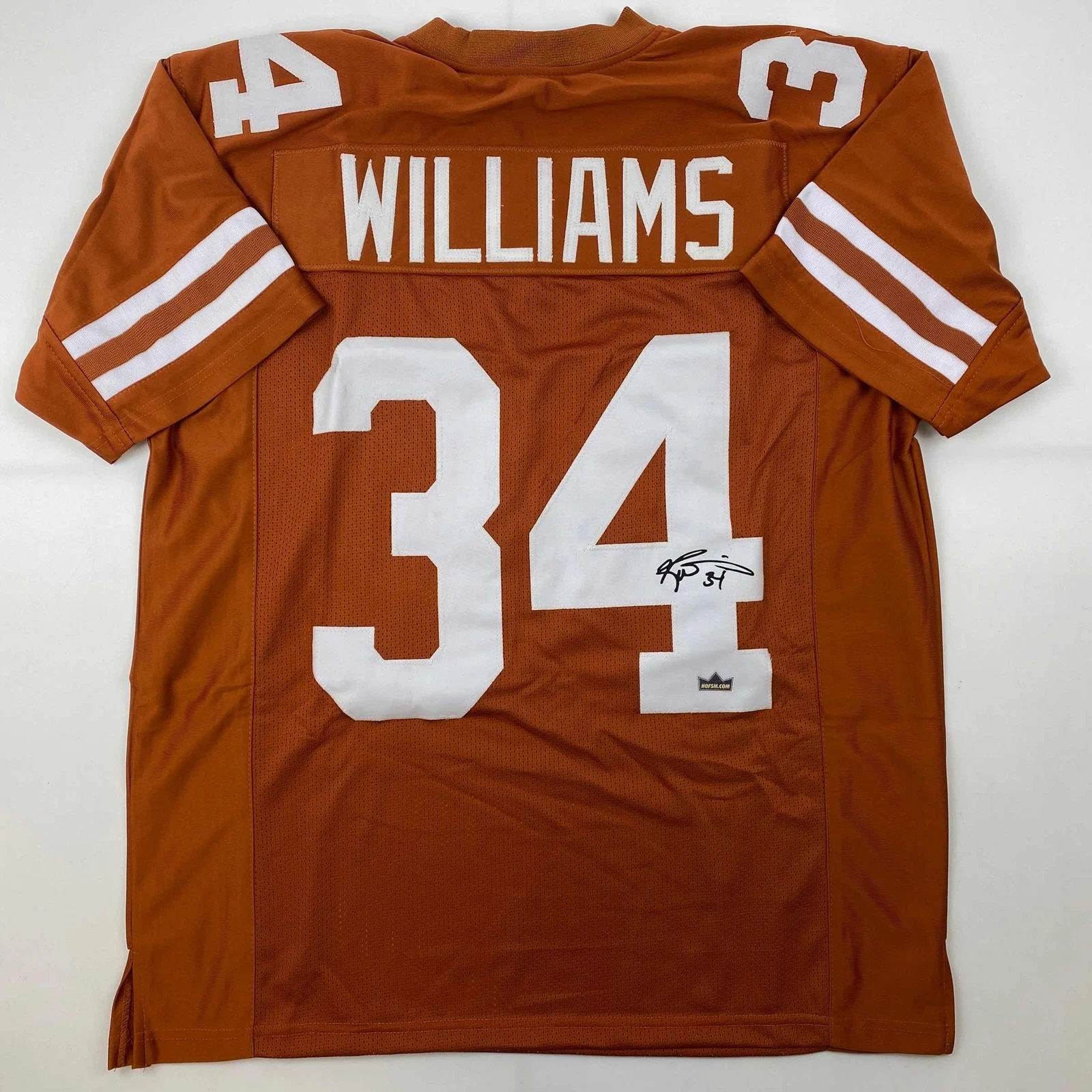 Facsimile Autographed Ricky Williams Texas Orange Reprint Jersey Size Men's XL