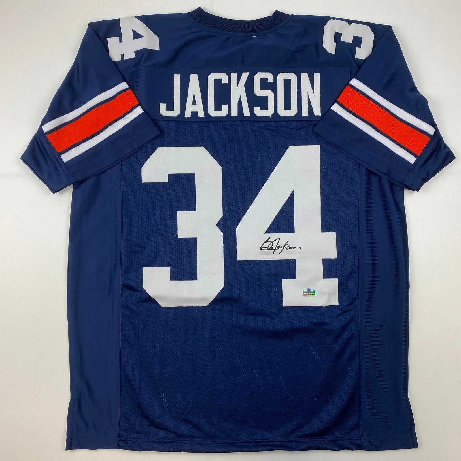 Facsimile Autographed Bo Jackson Auburn Blue Reprint Laser Jersey Size Men's XL