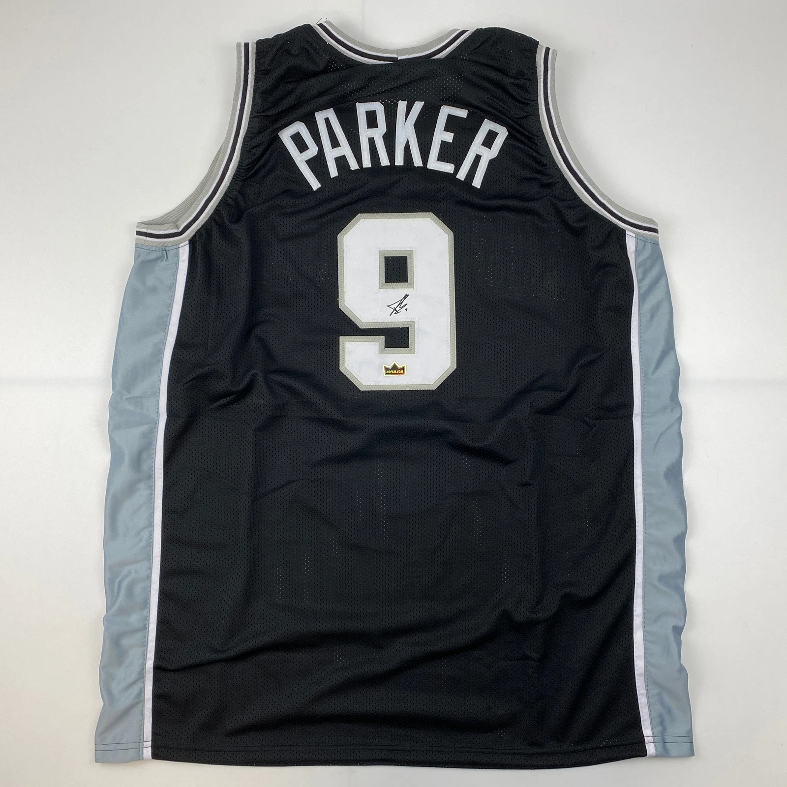 Facsimile Autographed Tony Parker San Antonio Black Laser Jersey Size Men's XL