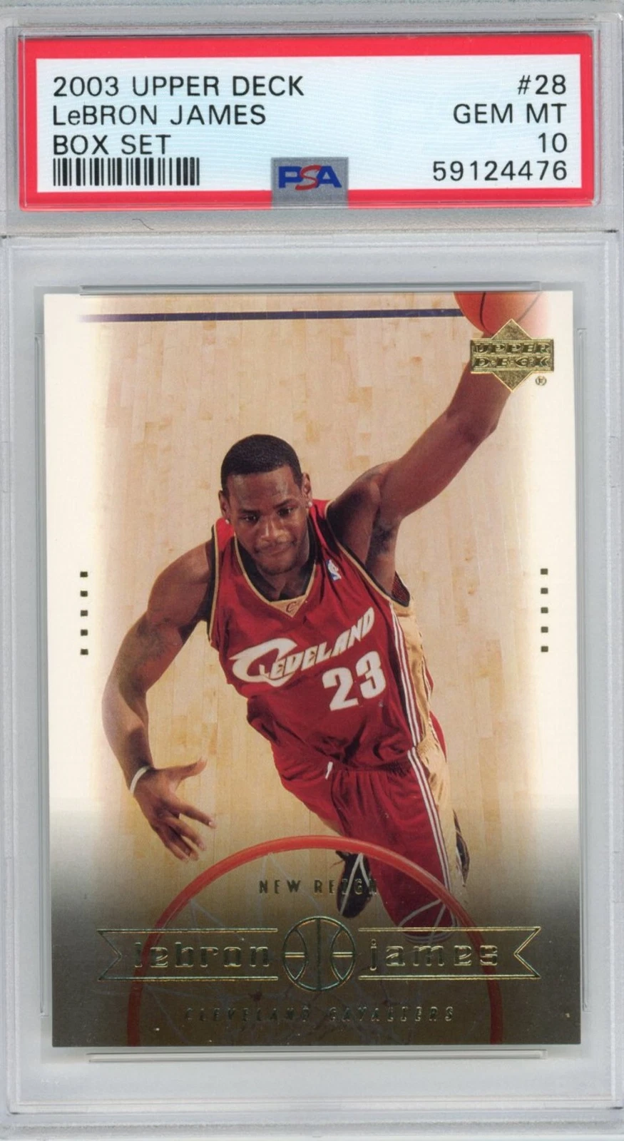 Graded 2003-04 Upper Deck LeBron James #28 Box Set Rookie RC Basketball Card PSA