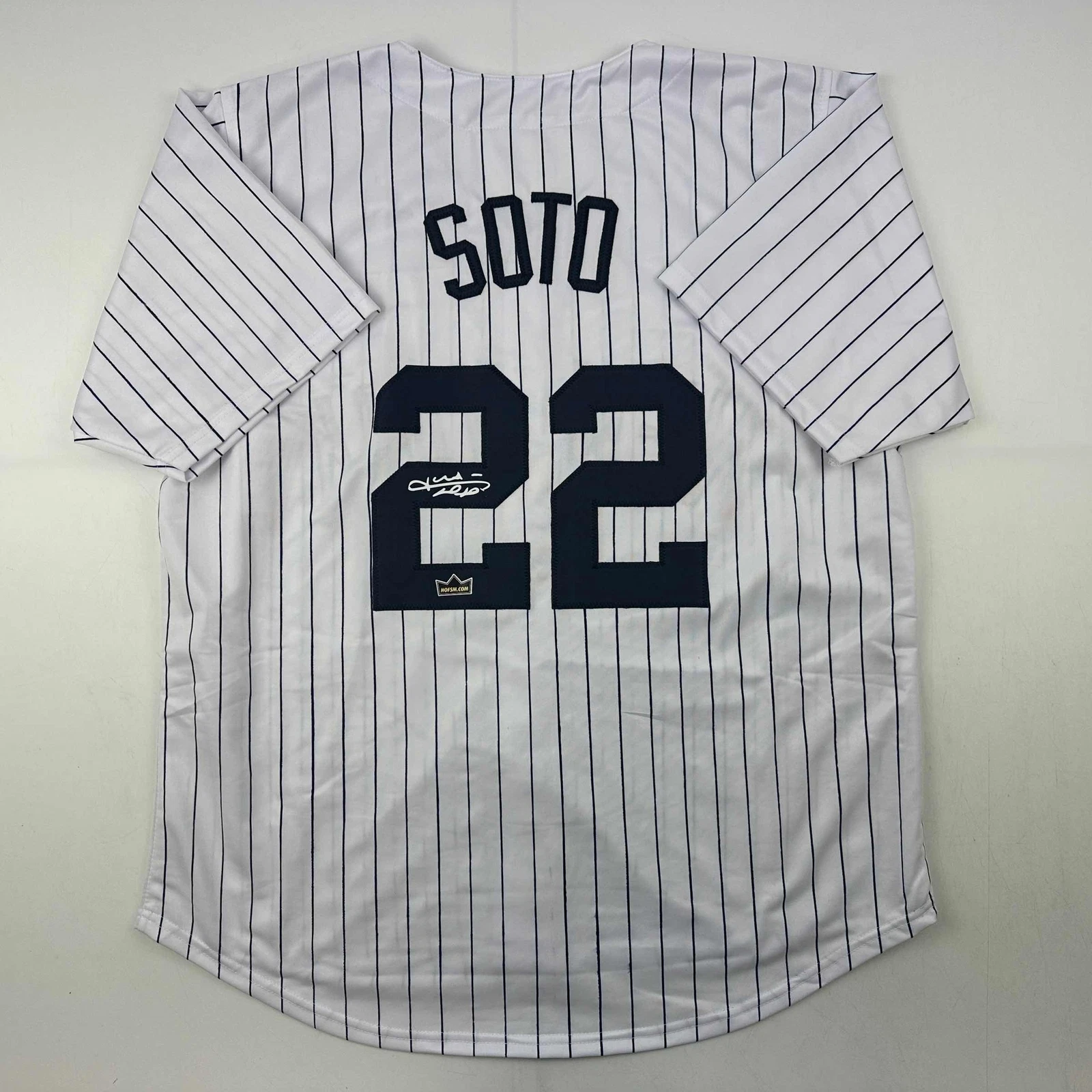Facsimile Autographed Juan Soto New York Pinstripe Reprint Jersey Size Men's XL