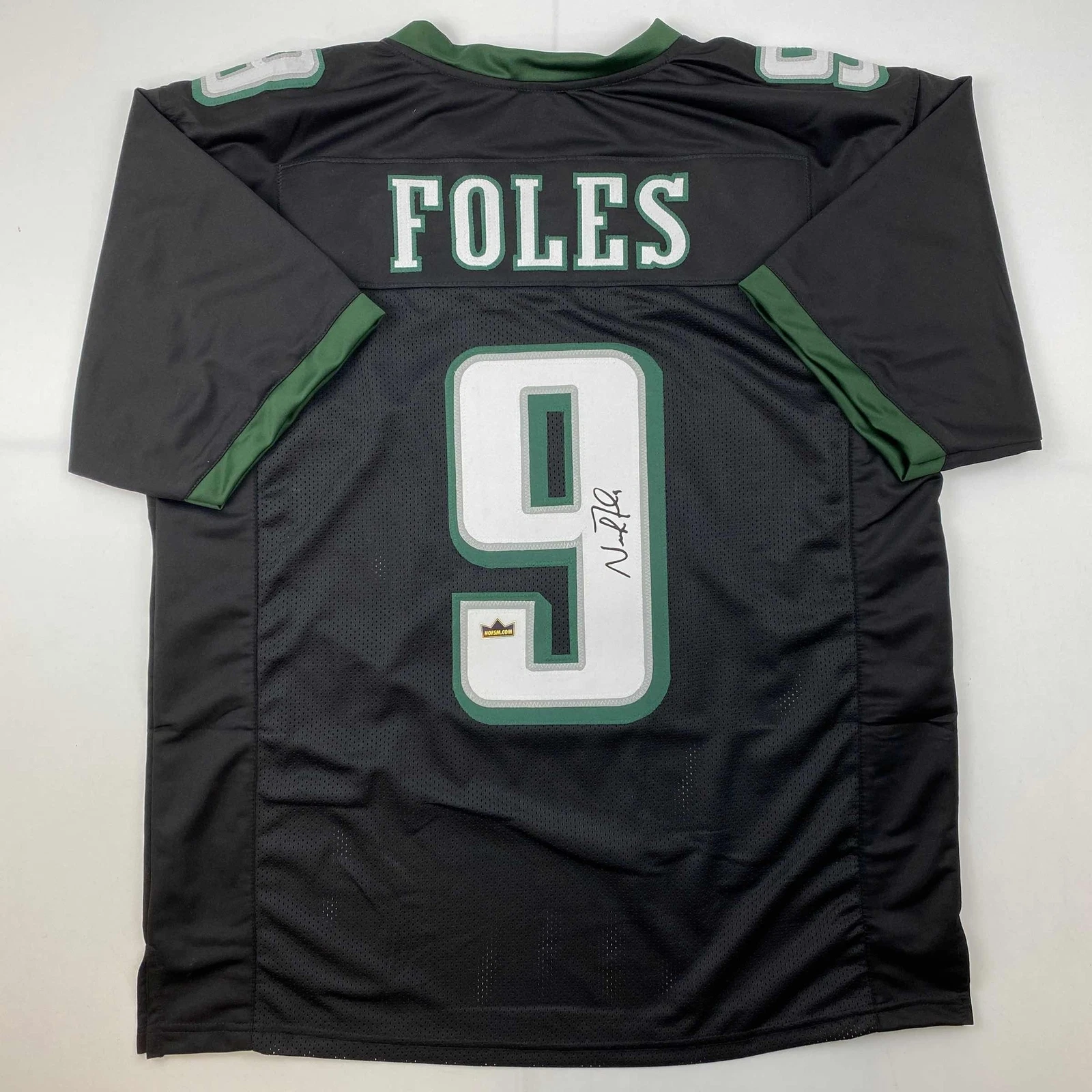 Facsimile Autographed Nick Foles Philadelphia Black Reprint Jersey Size Men's XL