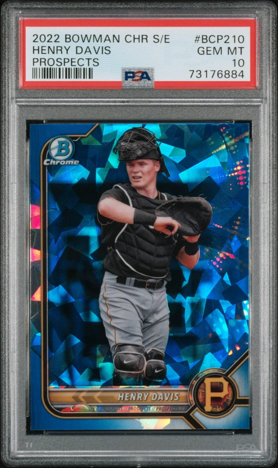 Graded 2022 Bowman Chrome S/E Henry Davis #BCP210 Prospects Baseball Card PSA 10