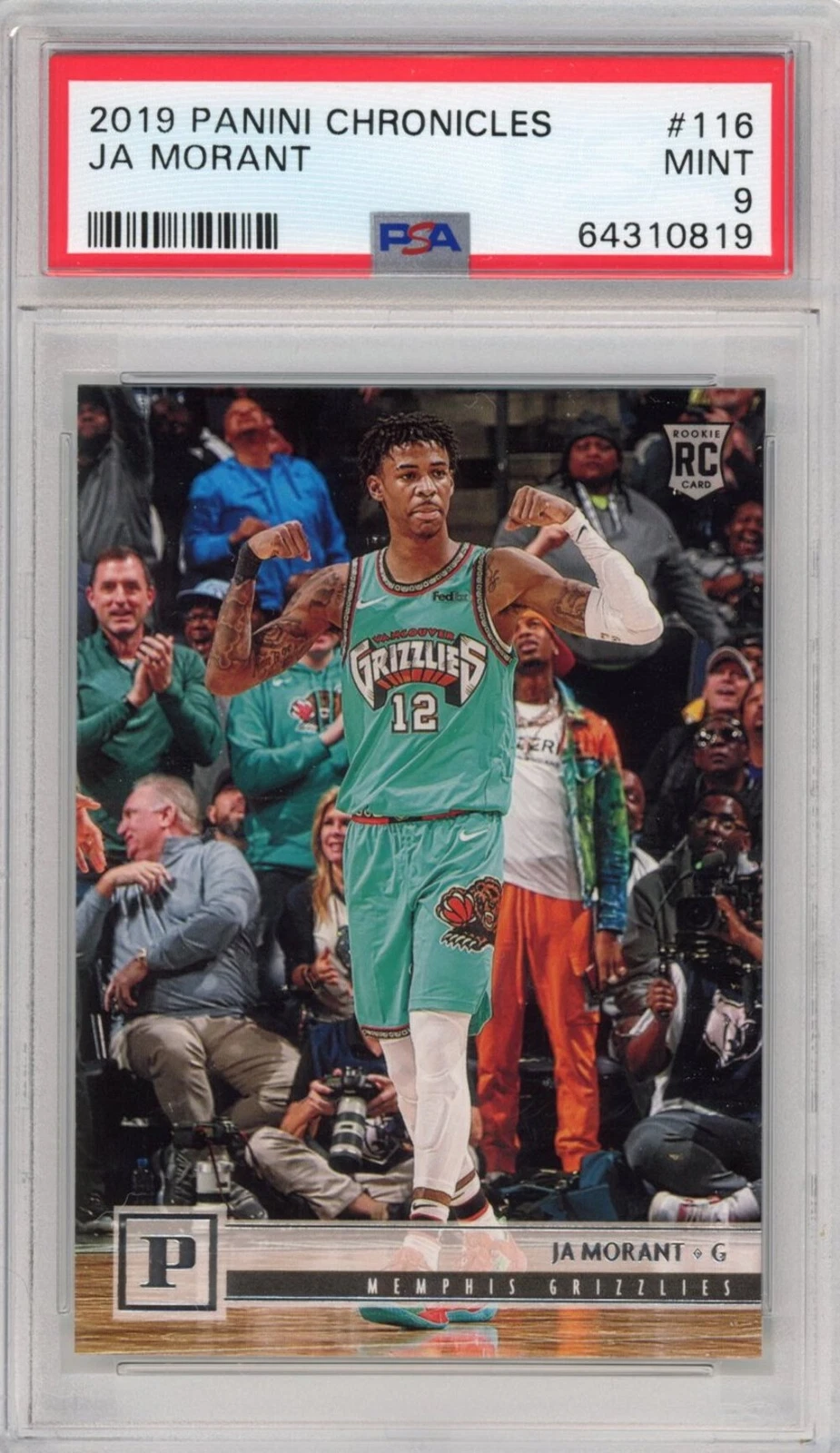 Graded 2019-20 Panini Chronicles Ja Morant #116 Young Dolph Key Glock Rookie RC