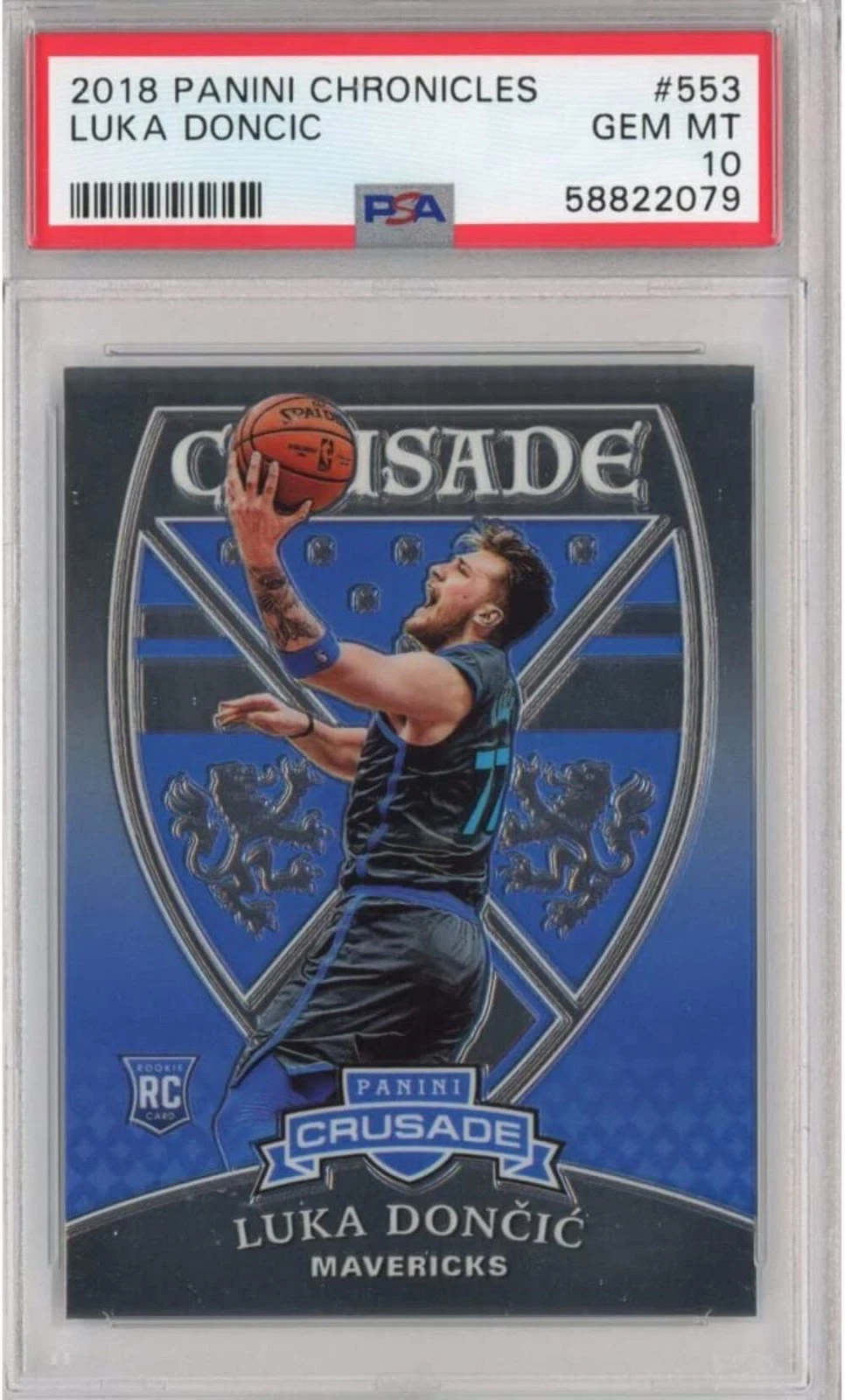 Graded 2018-19 Panini Chronicles Luka Doncic #553 Crusade Rookie RC Basketball C