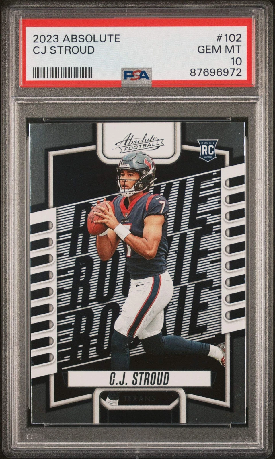 Graded 2023 Panini Absolute CJ Stroud #102 Rookie RC Football Card PSA 10 Gem