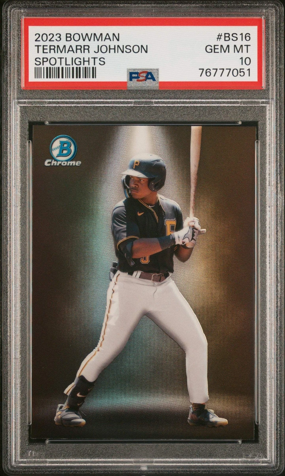 Graded 2023 Bowman Termarr Johnson #BS16 Spotlights RC Baseball Card PSA 10